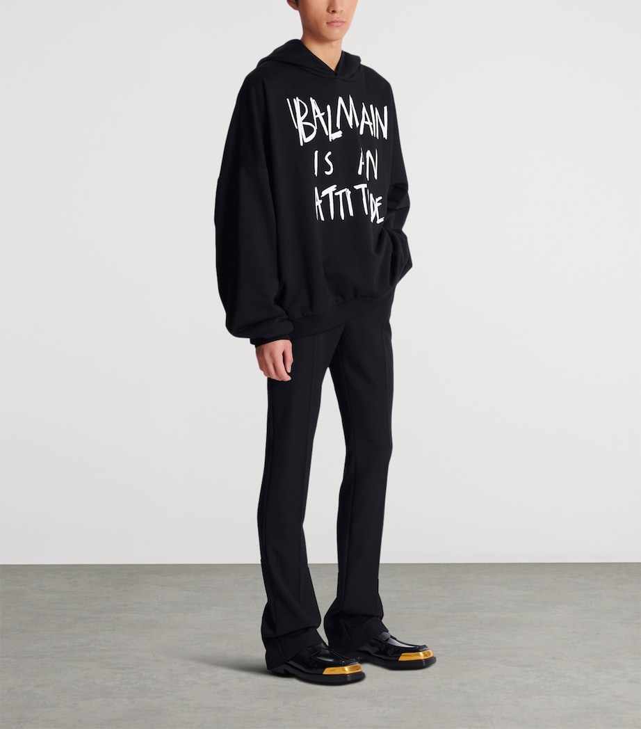 Cotton Logo Hoodie EAB NOIR/BLANC Image 2