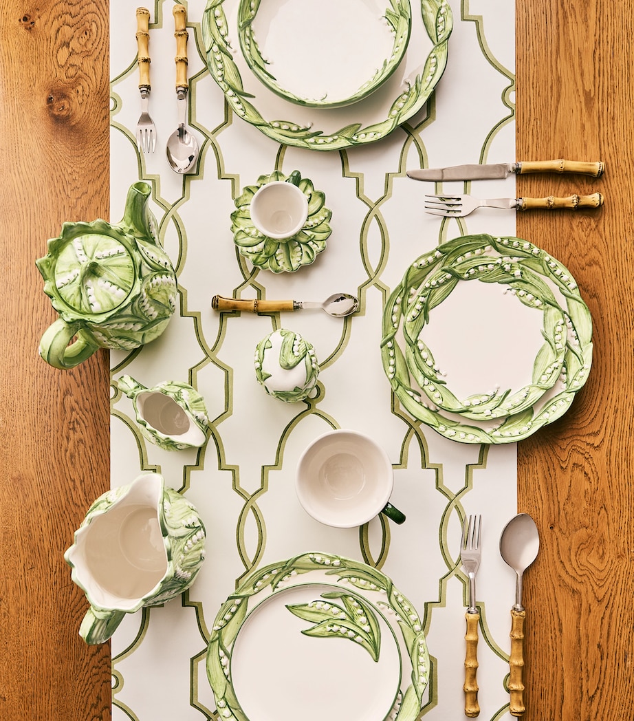 Lilly Of The Valley Cake Stand WHITE/GREEN Image 2