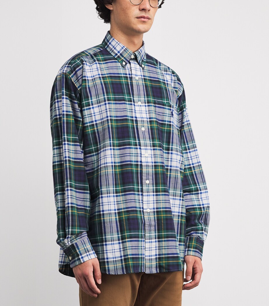 Cotton Check Oxford Shirt WHITE Image 3