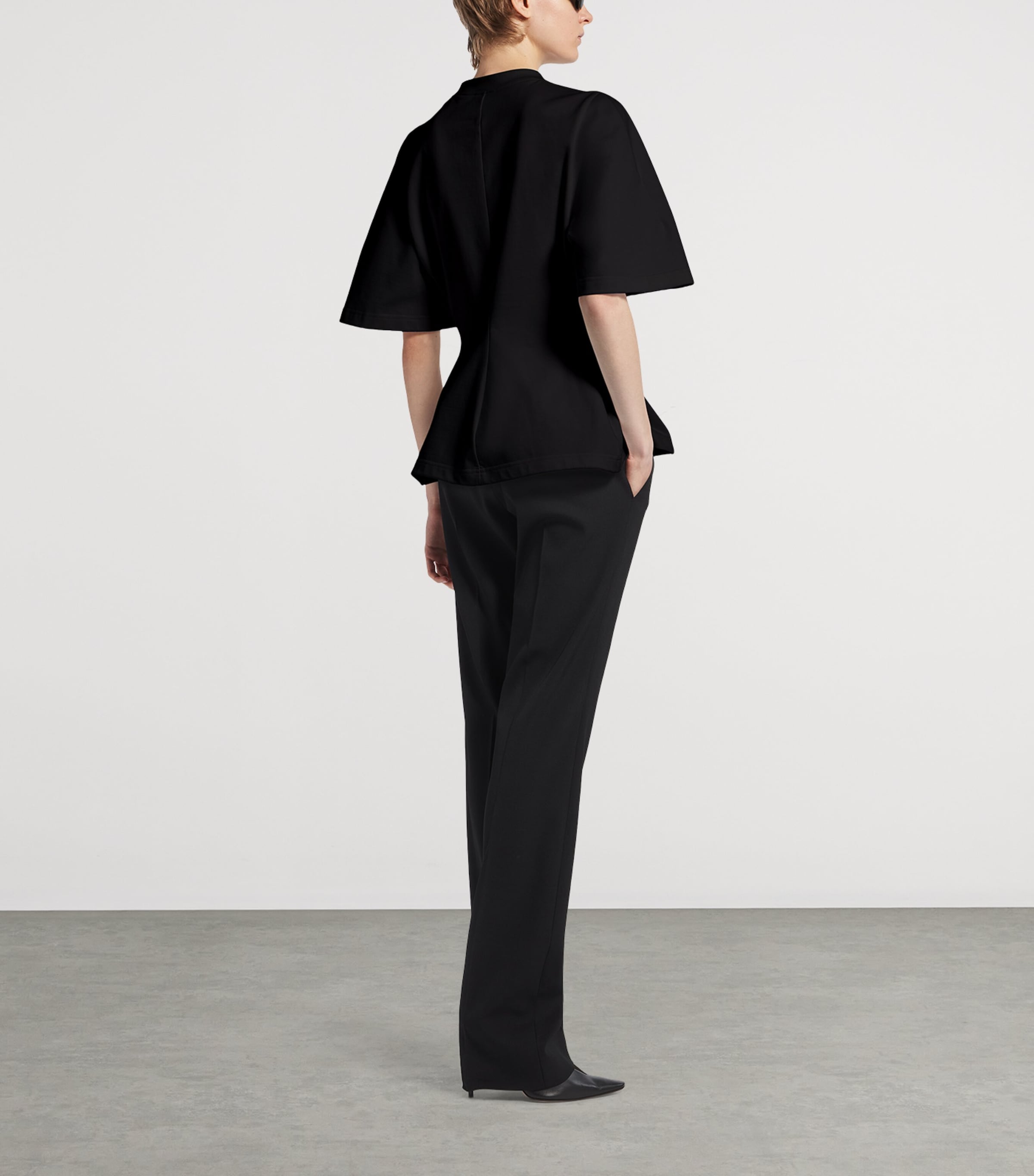 Balenciaga Womens Cotton Shaped T-Shirt Image 3