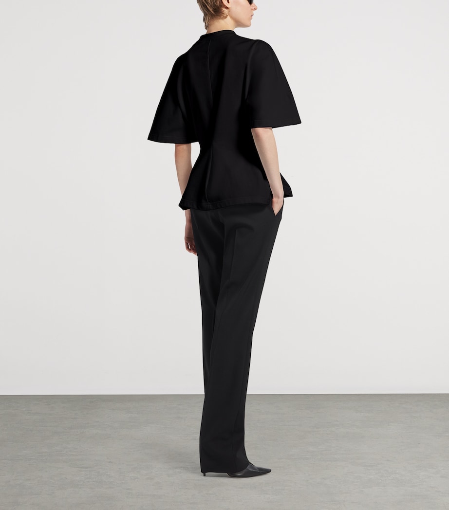 Balenciaga Womens Cotton Shaped T-Shirt Image 3