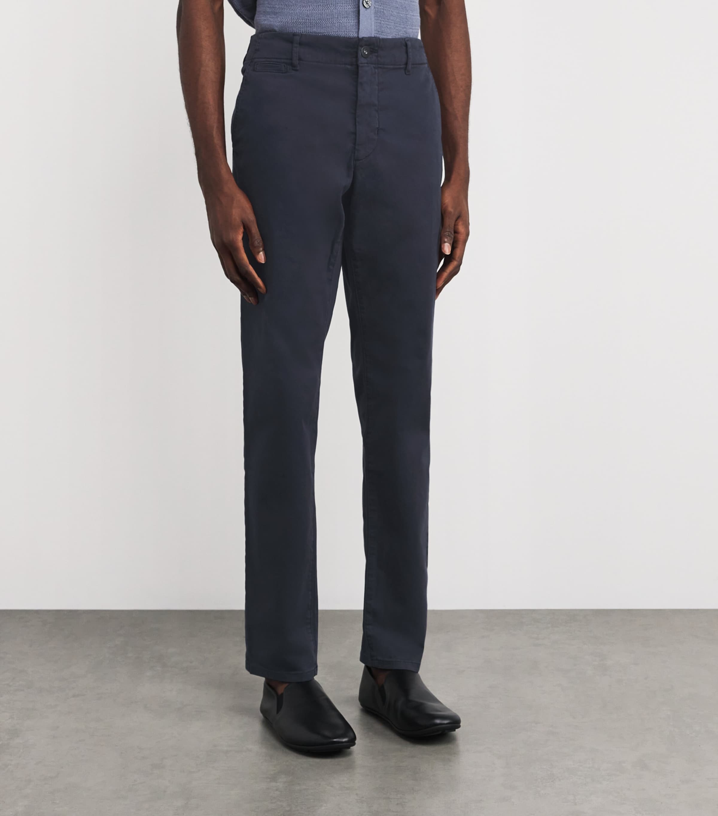 Cotton Danford Straight Chinos DEEP ANCHOR Image 2