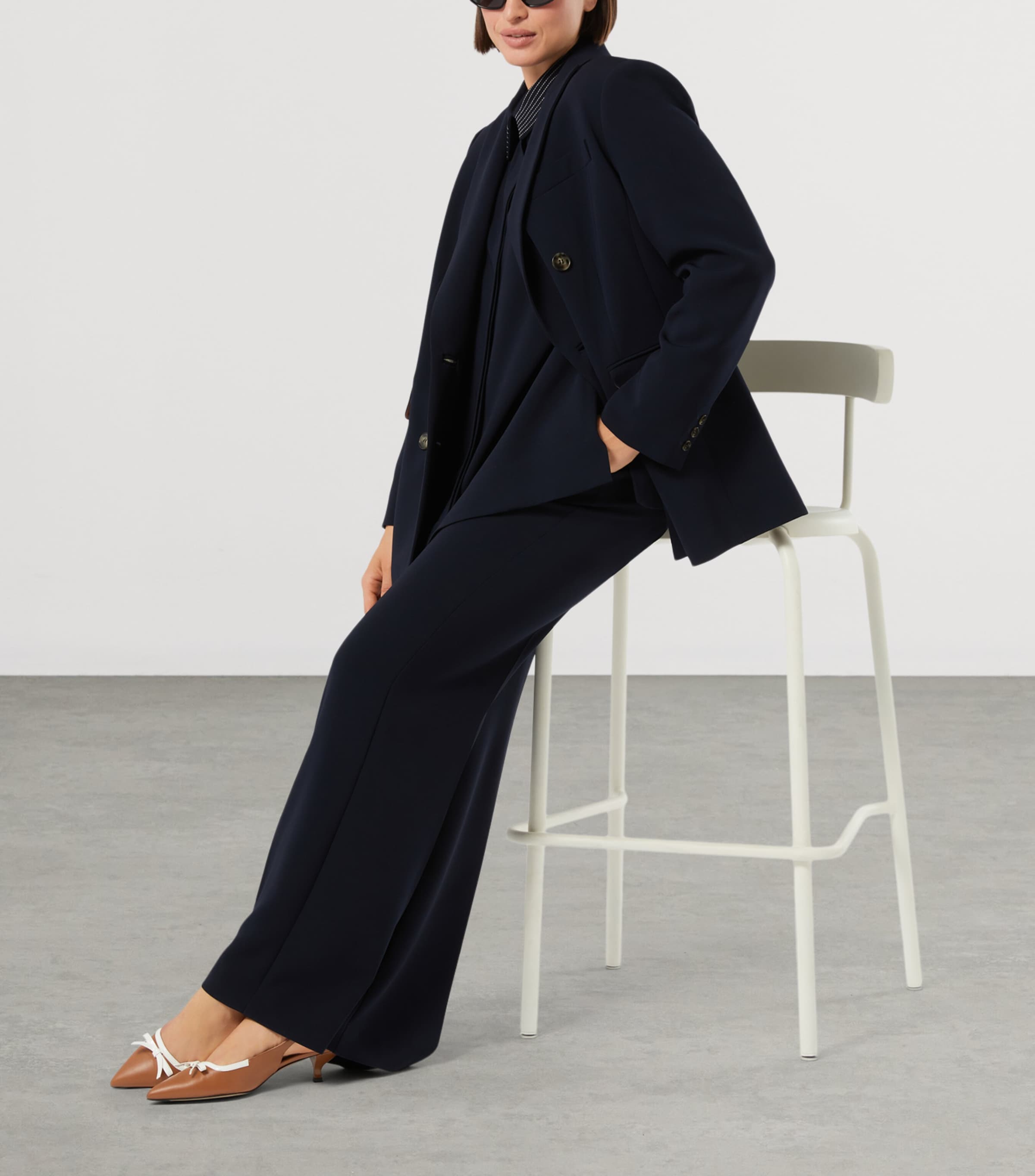 Marina Rinaldi Womens Embroidered Shirt Midnightblue Image 2