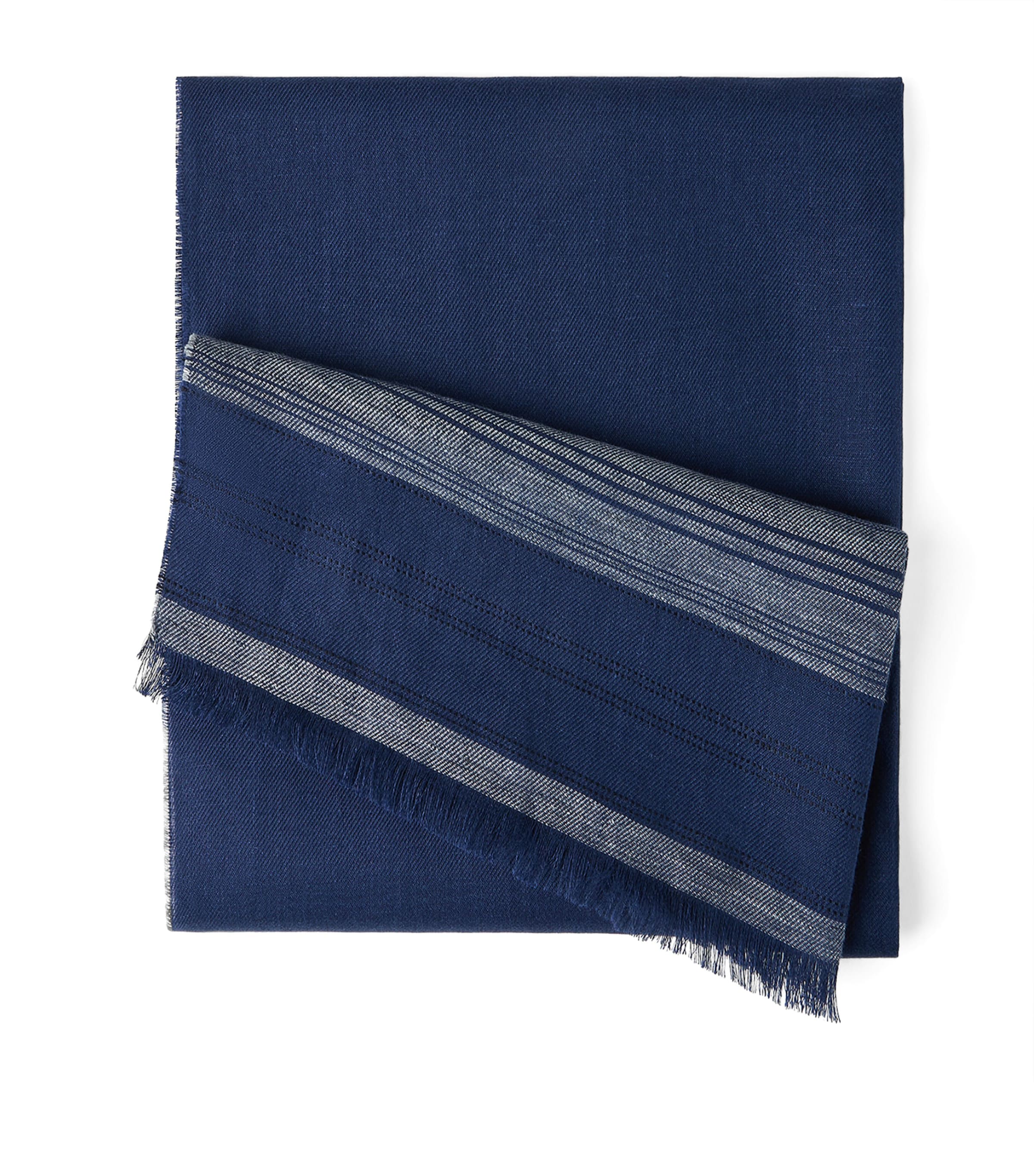 Linen Stripe Scarf CZV72 Image 1