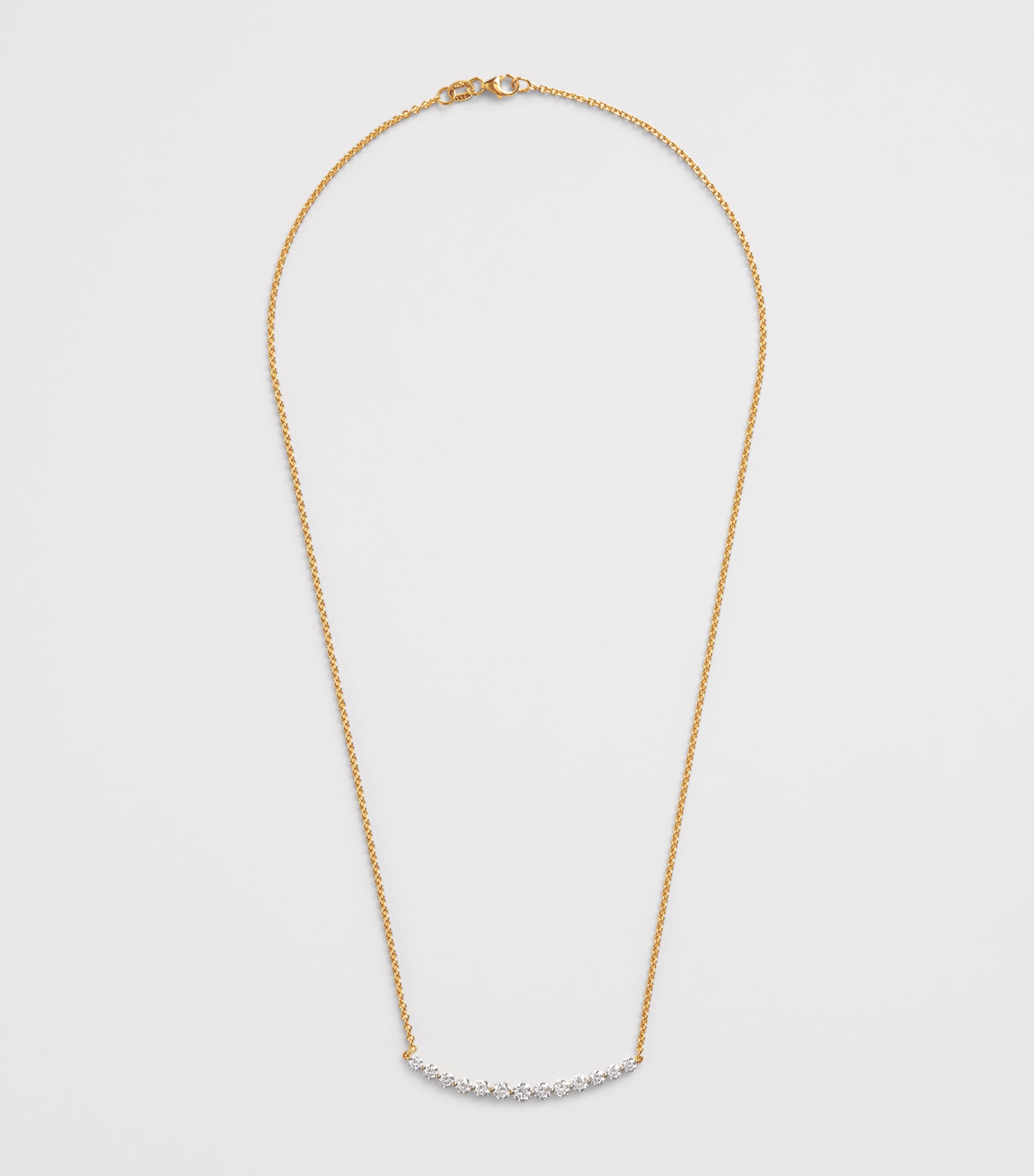 Yellow Gold and Diamond Zoe Necklace  YELLOW GOLD Image 3