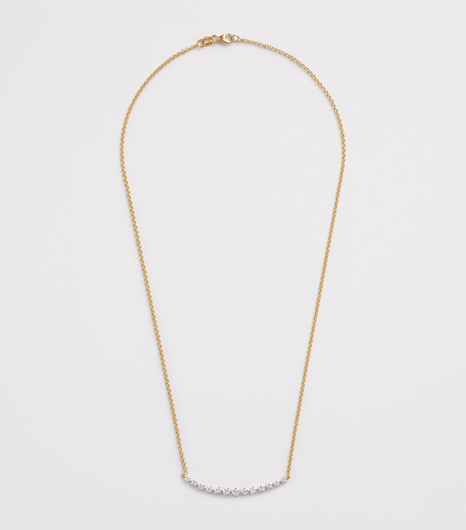 Yellow Gold and Diamond Zoe Necklace YELLOW GOLD Image 3