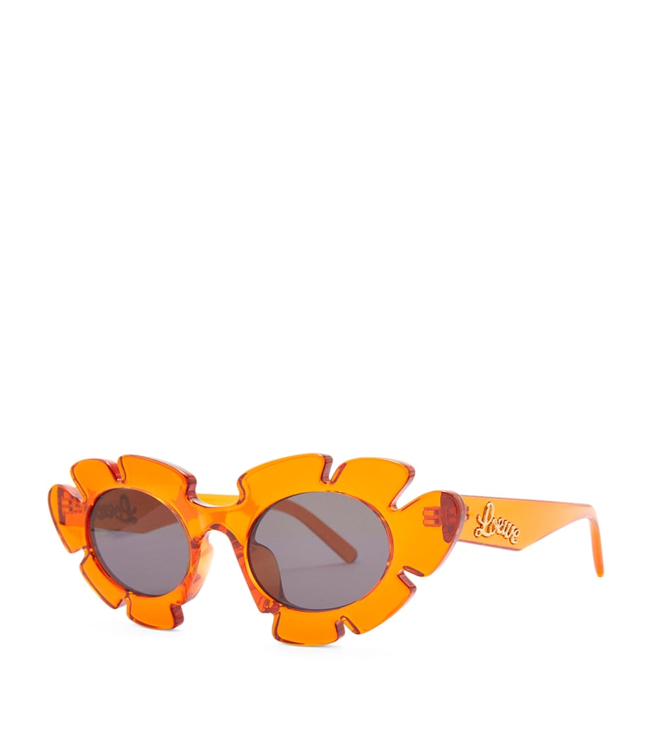 x Paula's Ibiza Flower Sunglasses TRANSPARENT ORANGE Image 3