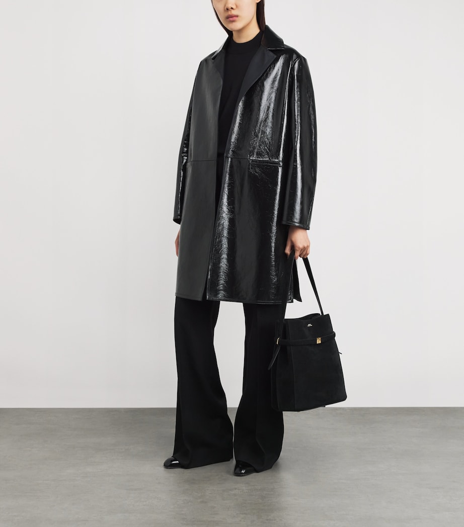 Patent Leather Overcoat BLUE Image 2