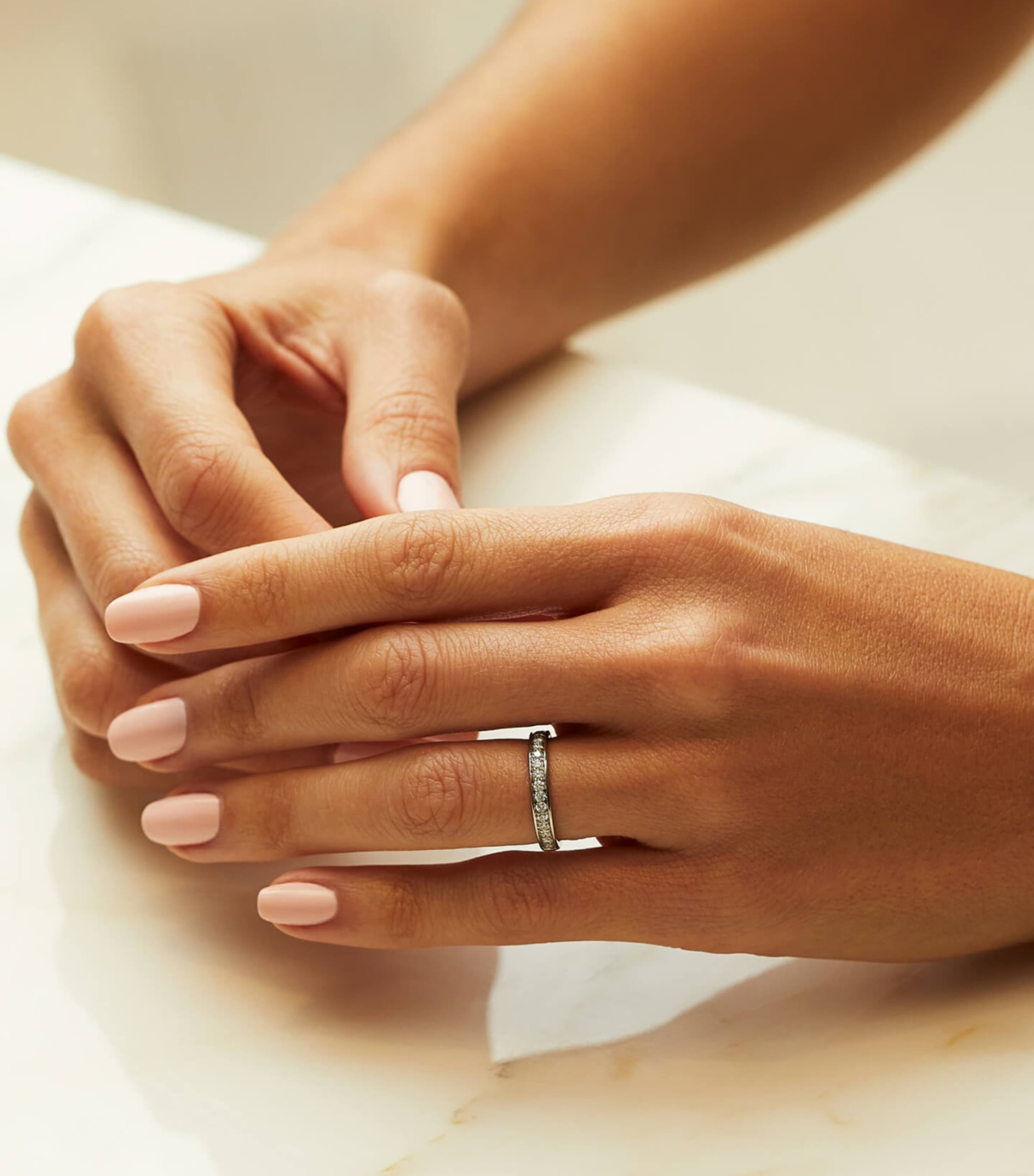 Platinum and Diamond Classic Wedding Band PLATINUM Image 2