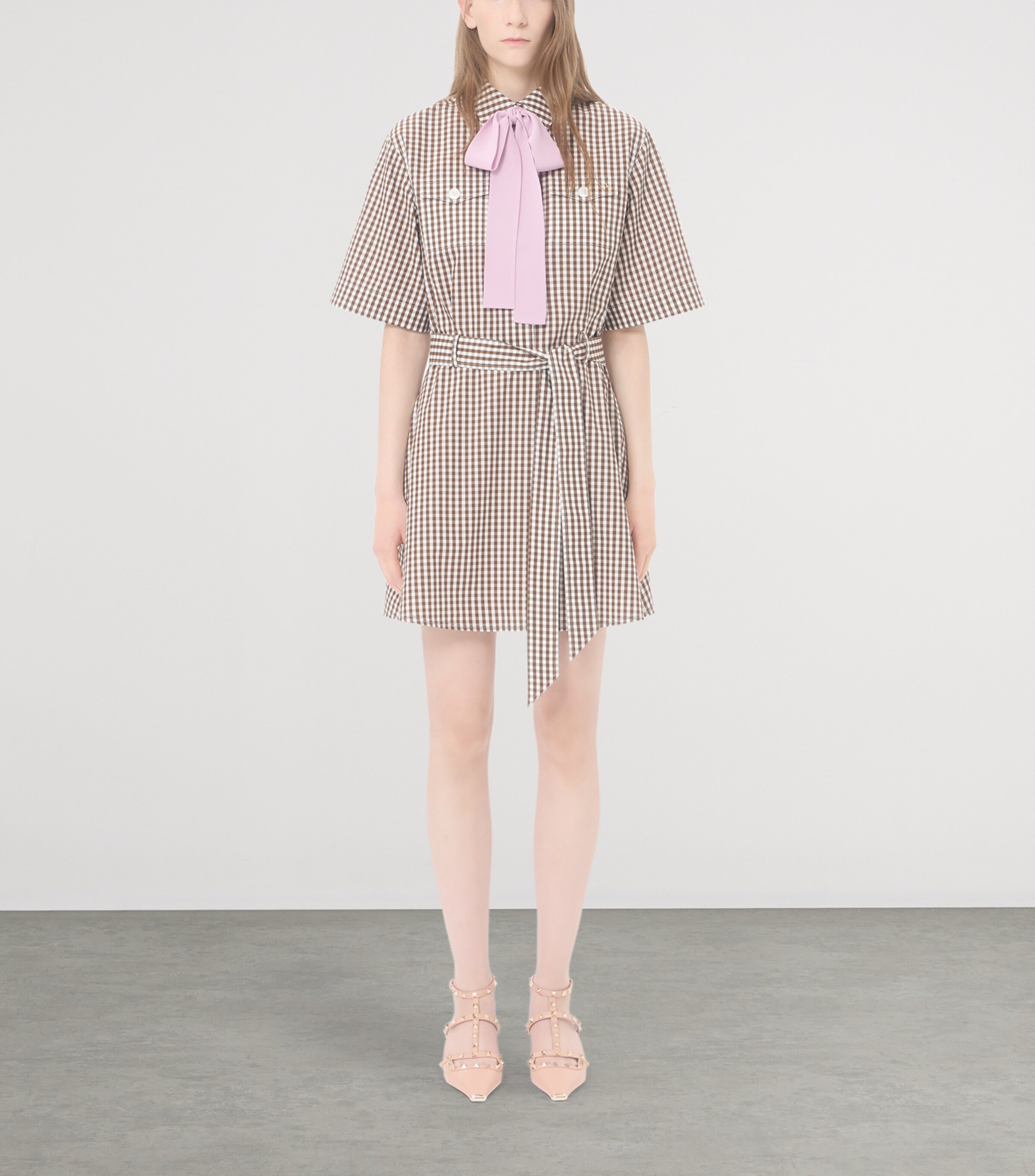 Valentino Womens Cotton Check Mini Dress Image 3