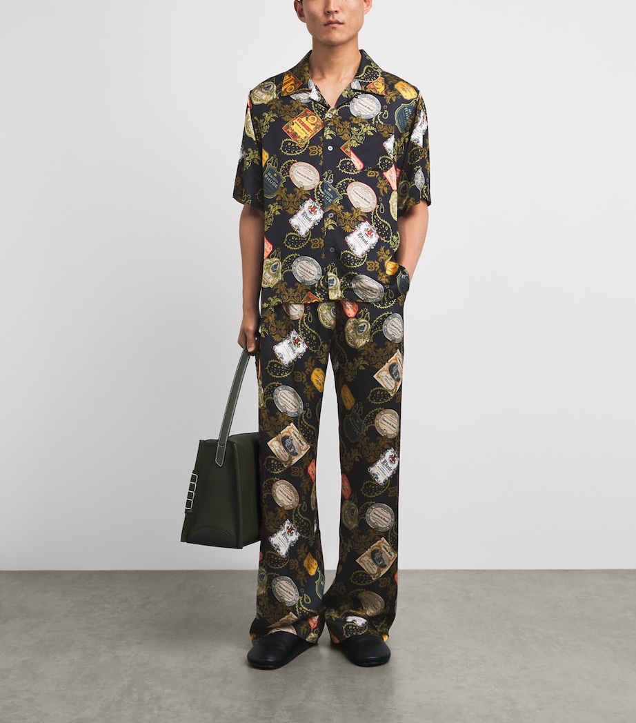 Rhude Mens Bandana Print Shirt Black/multi Image 2