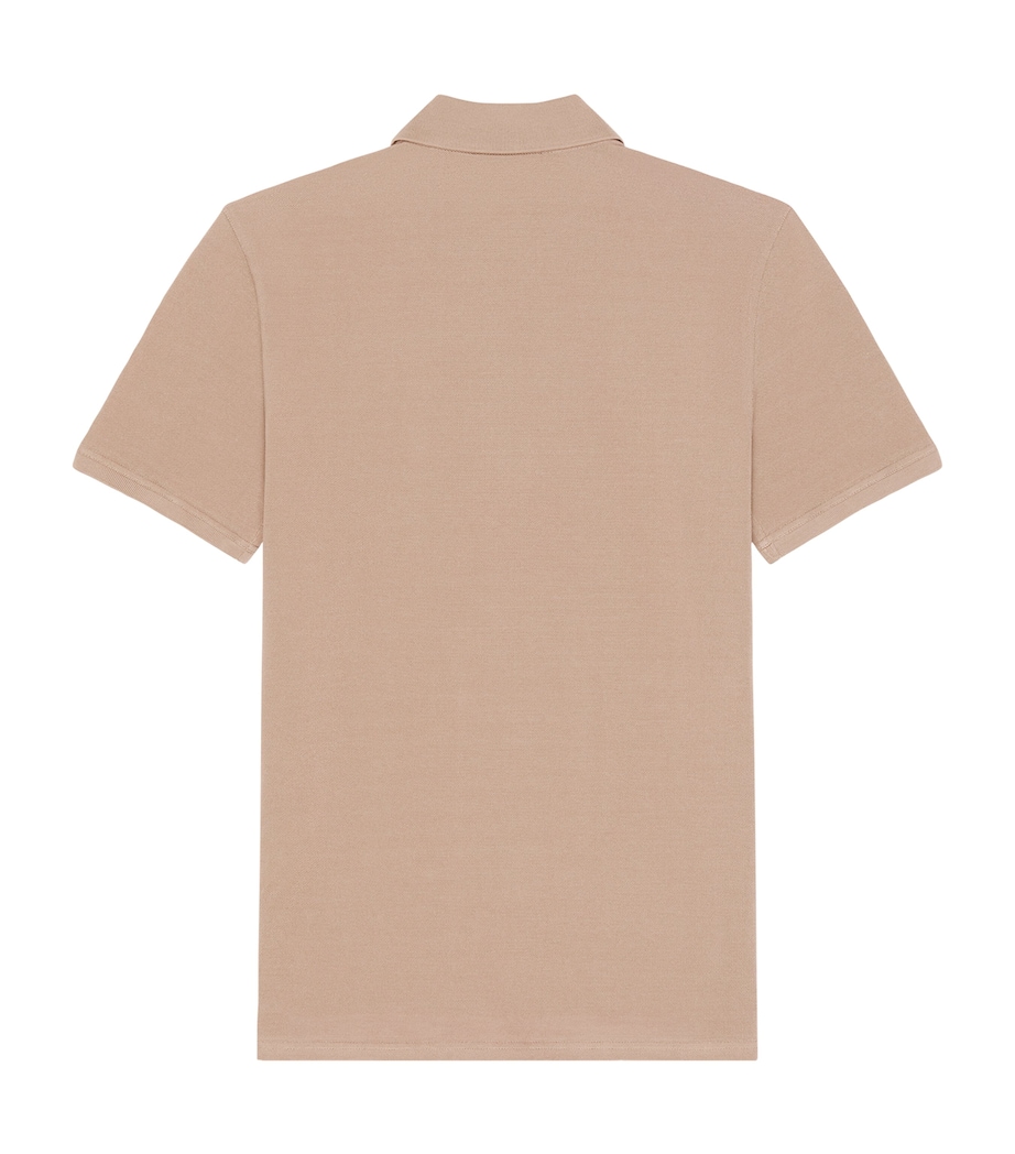 Cotton Logo Polo Shirt BEIGE Image 3