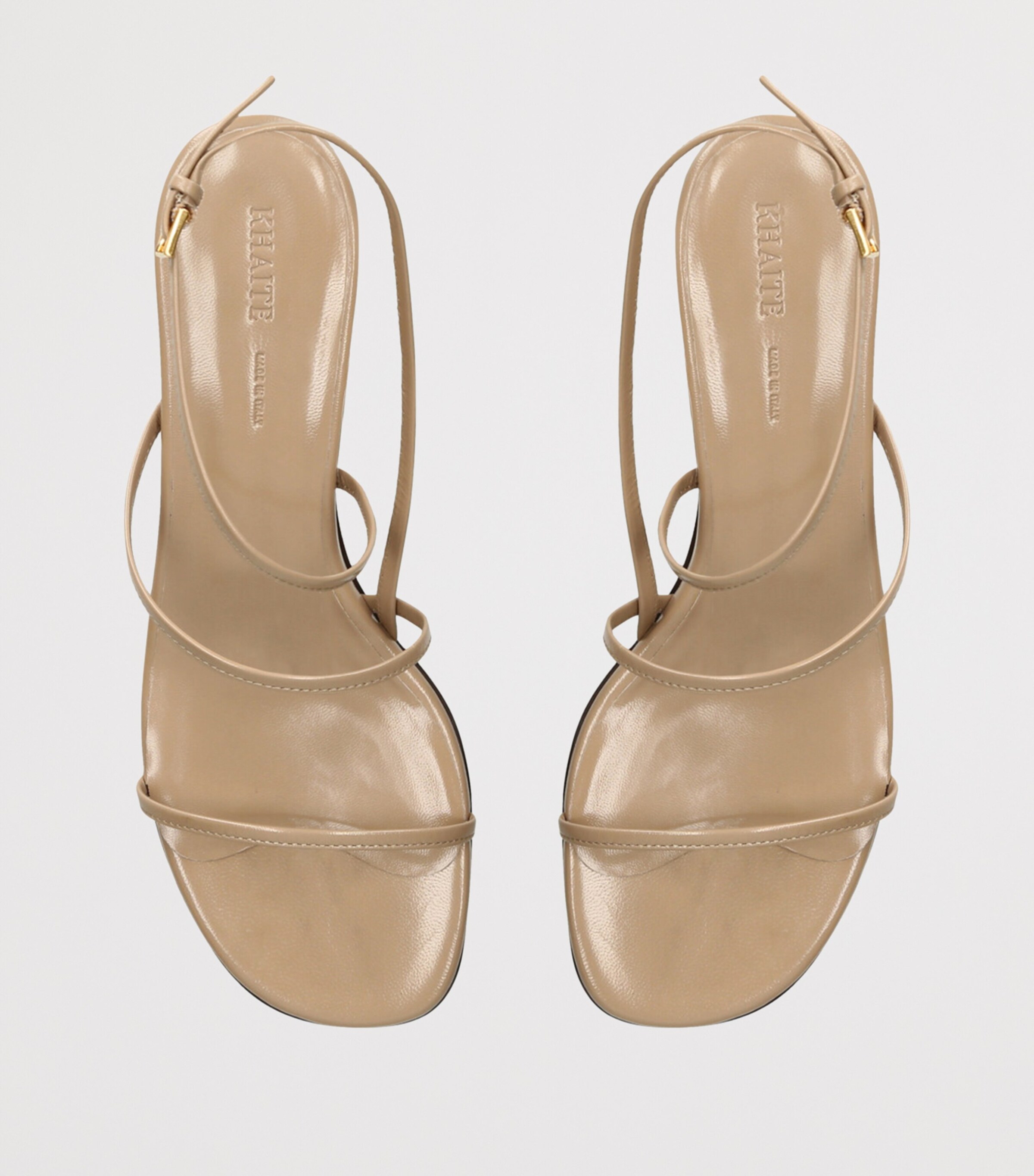 Khaite Nude Leather Loop Heeled Sandals 35 | Harrods US