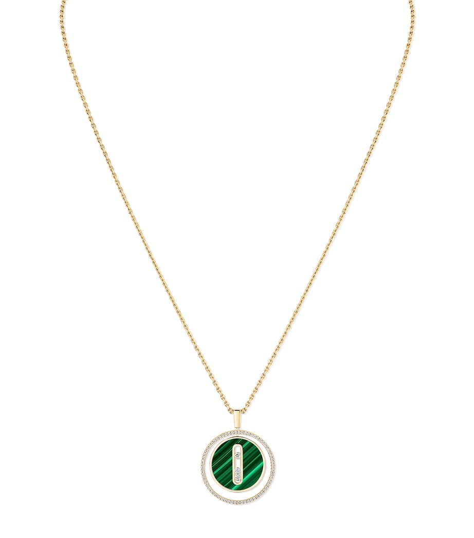 Messika Lucky Move Yellow Gold, Diamond and Malachite Necklace (0.38ct) Yellow Gold Image 1