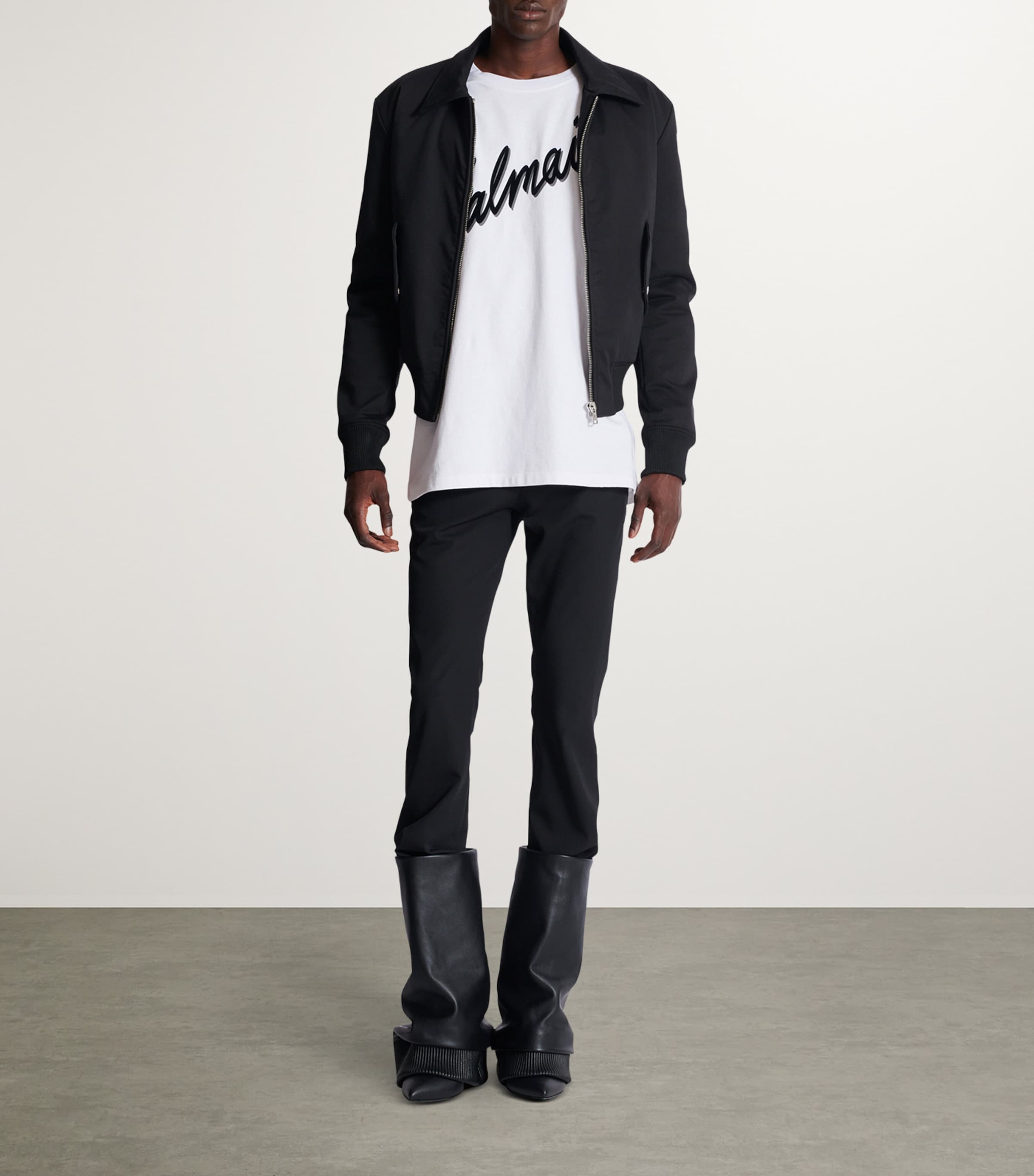 Cotton Logo Print T-Shirt GAB BLANC/NOIR Image 7