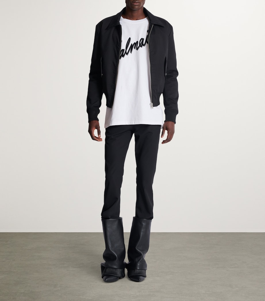 Cotton Logo Print T-Shirt GAB BLANC/NOIR Image 7