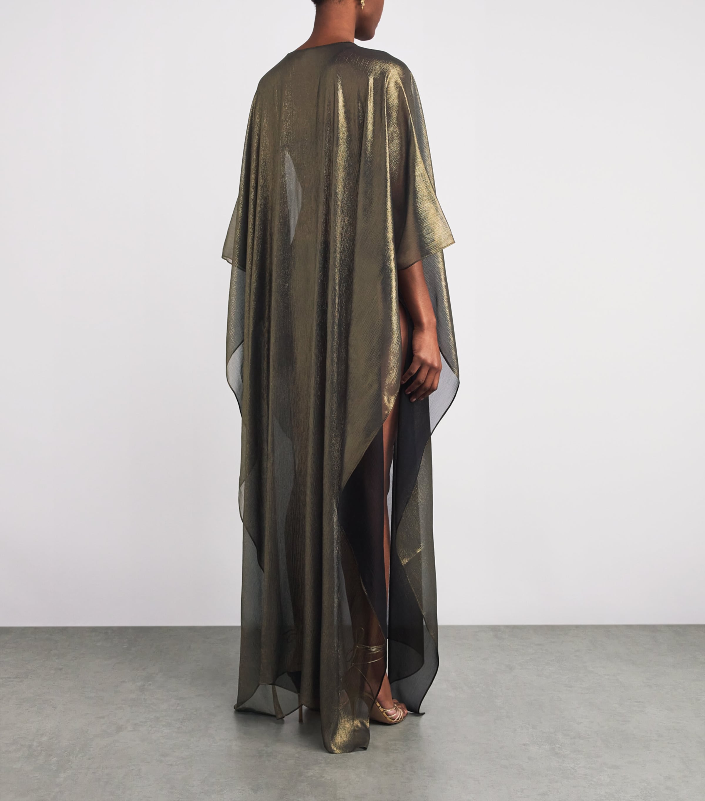 Silk Paradis Kaftan BLACK-GOLD Image 3