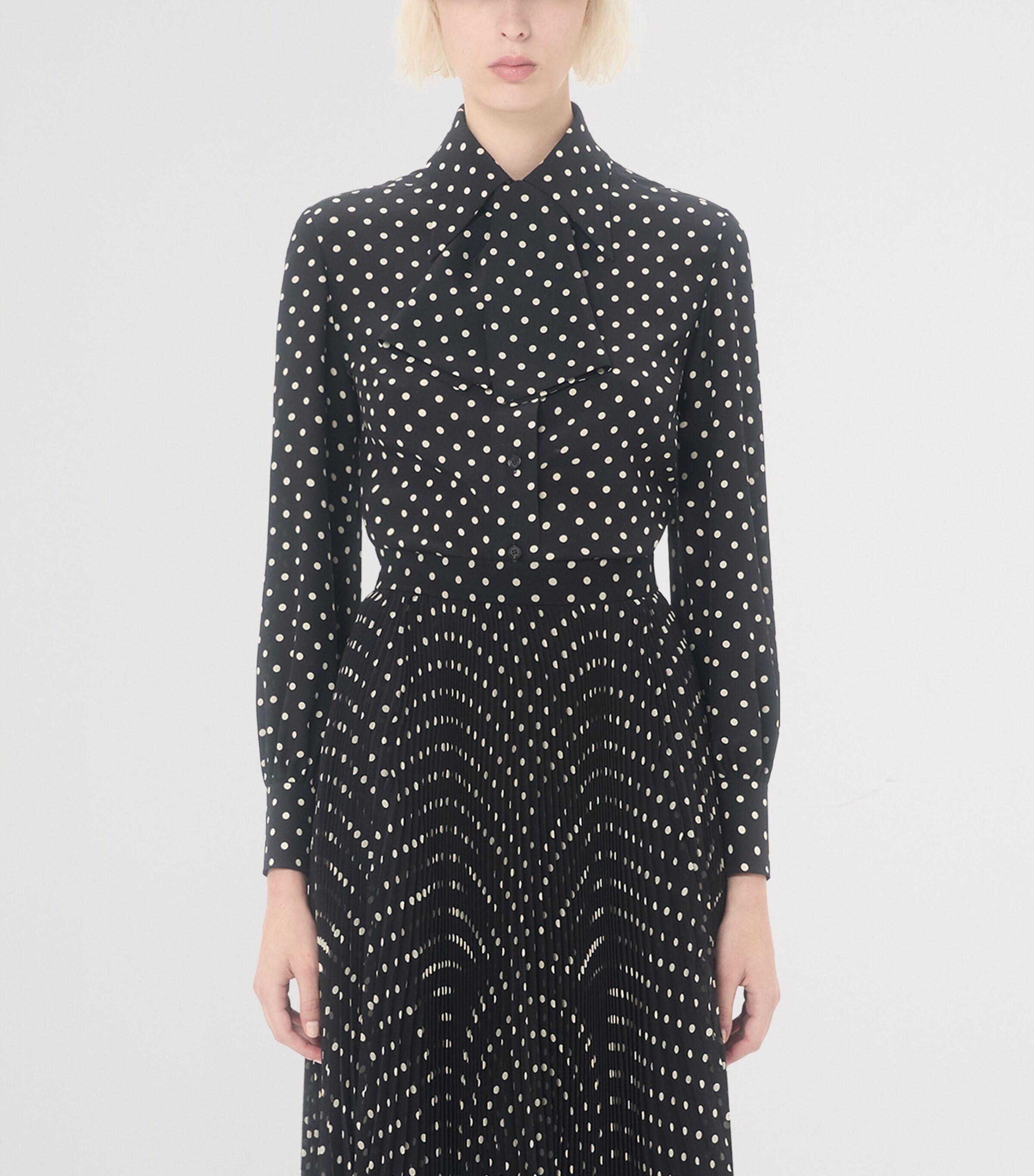 Valentino Womens Silk Polka Dot Shirt Image 2