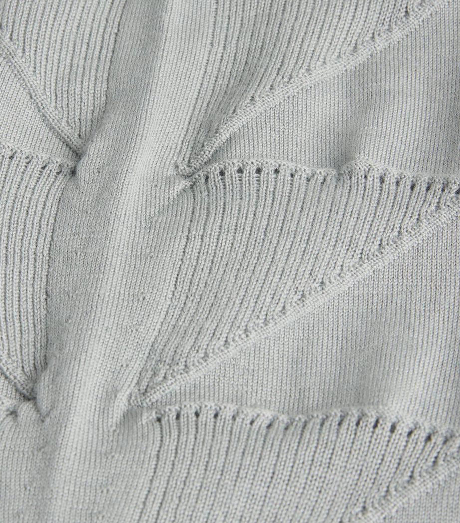 Virgin Wool Midi Skirt 06 WASHED INDIGO Image 5