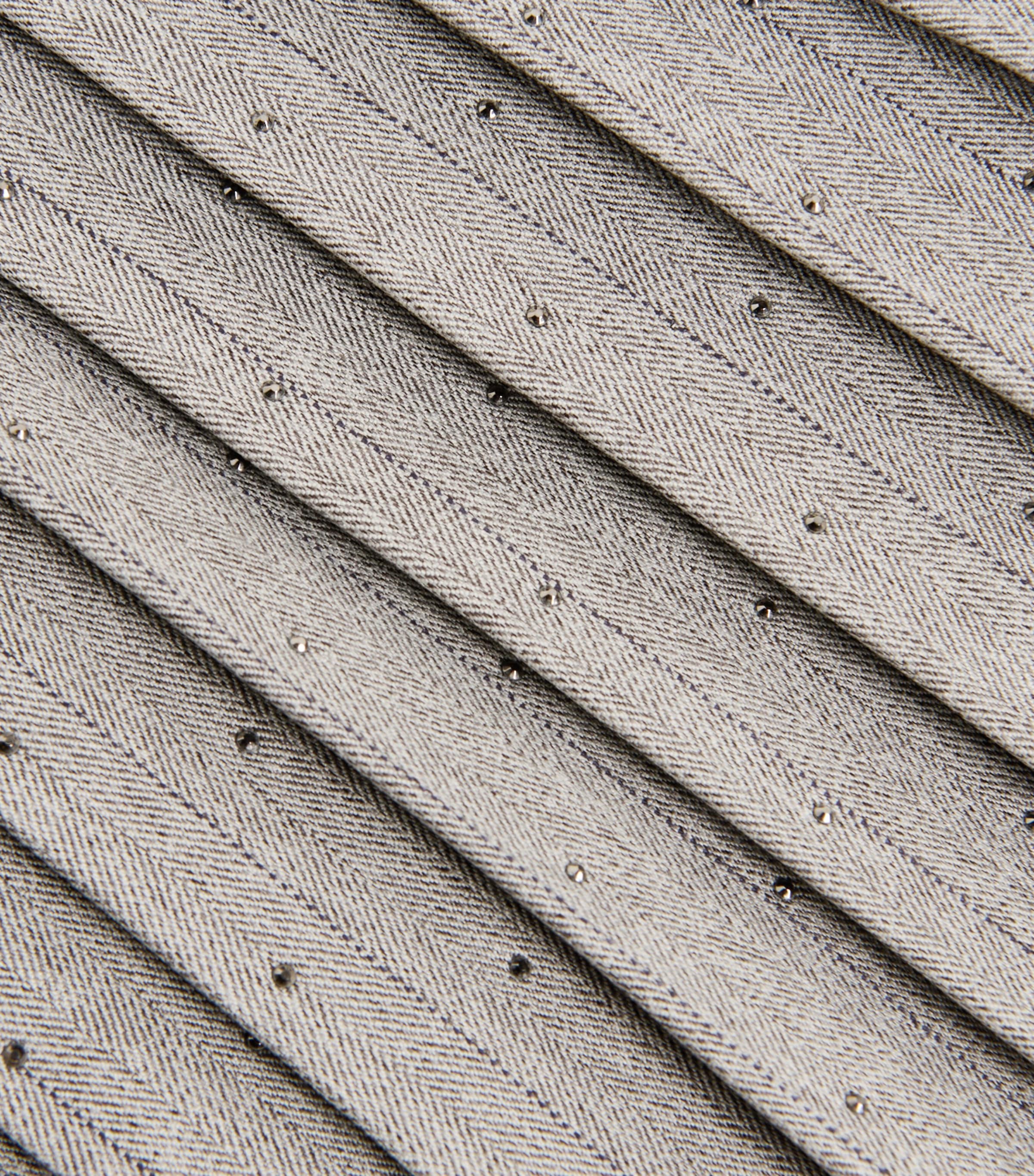 Stripe Rhinestone-Embellished Skort LIGHT GREY Image 2