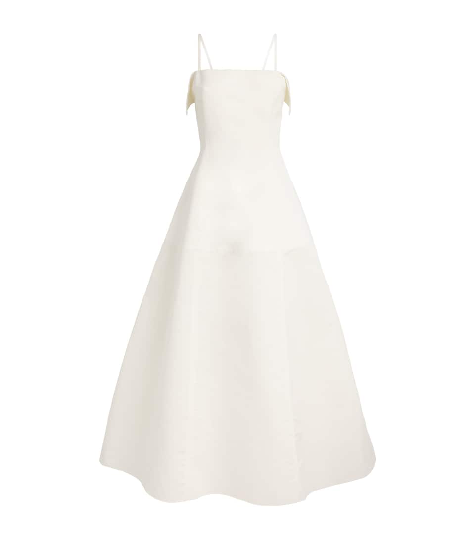 FFORME Cotton-Silk Neneh Maxi Dress Chalk