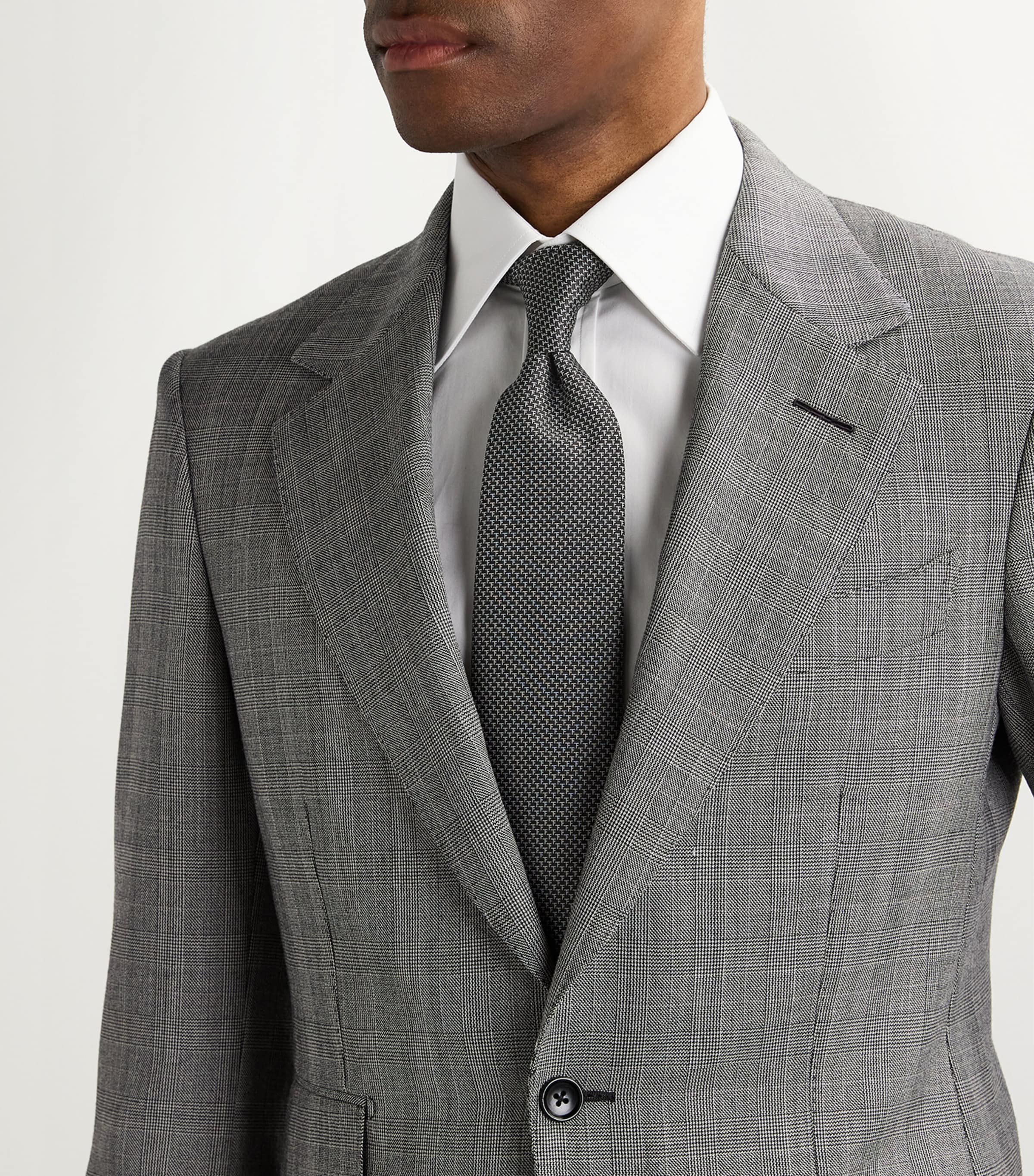 Silk Houndstooth Tie AW002 Image 3