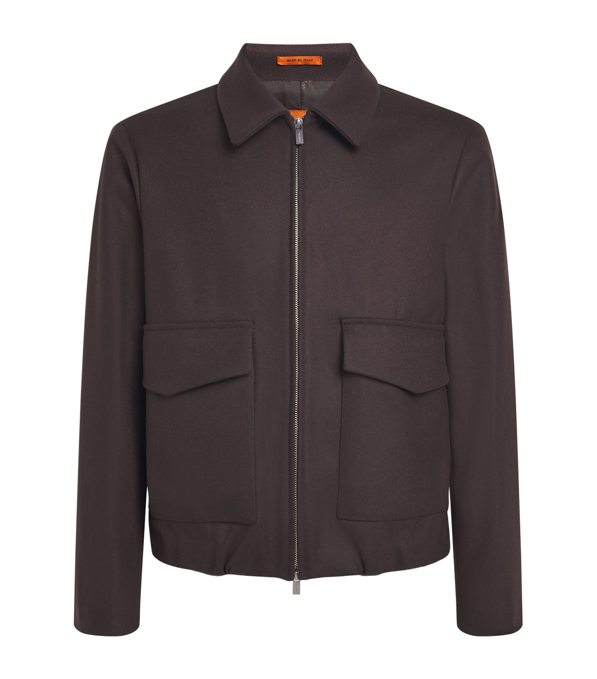 Barena Mens Wool-Blend Tailored Bomber Jacket Bruno Image 1