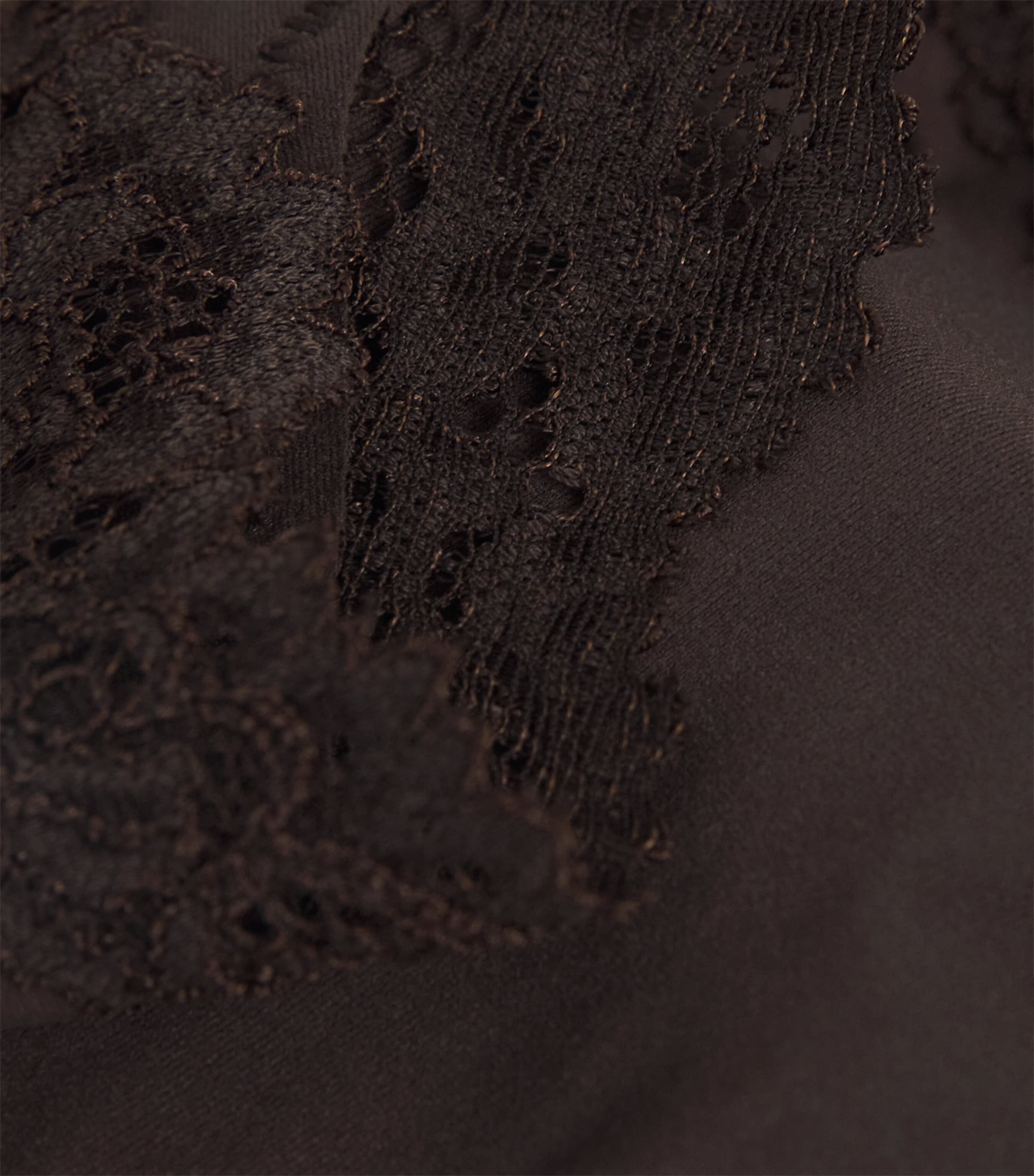 Lace-Trim Fits Everybody Dipped Thong ESPRESSO Image 4