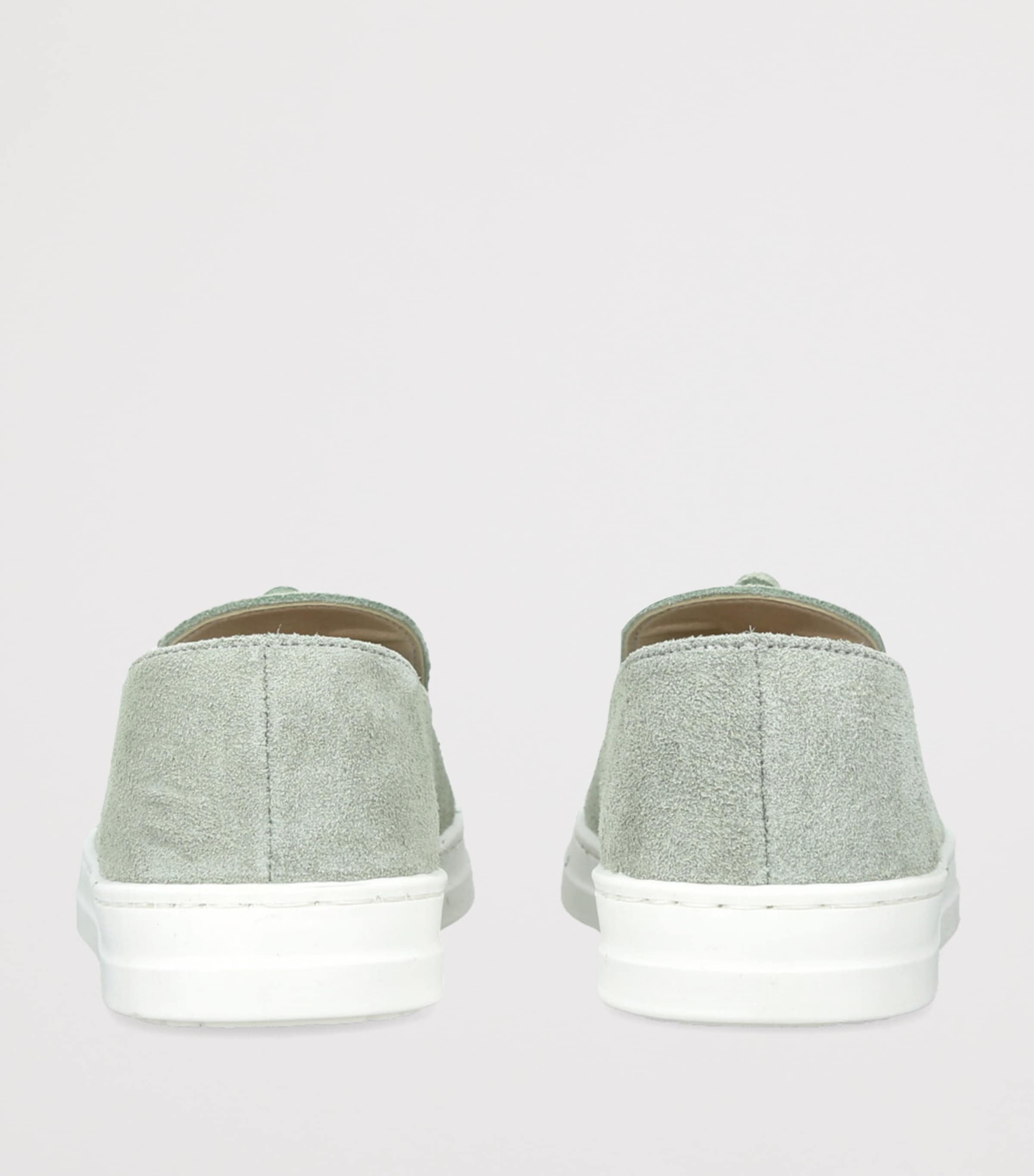 BabyWalker Suede Tassel Loafers Pale Green Image 2