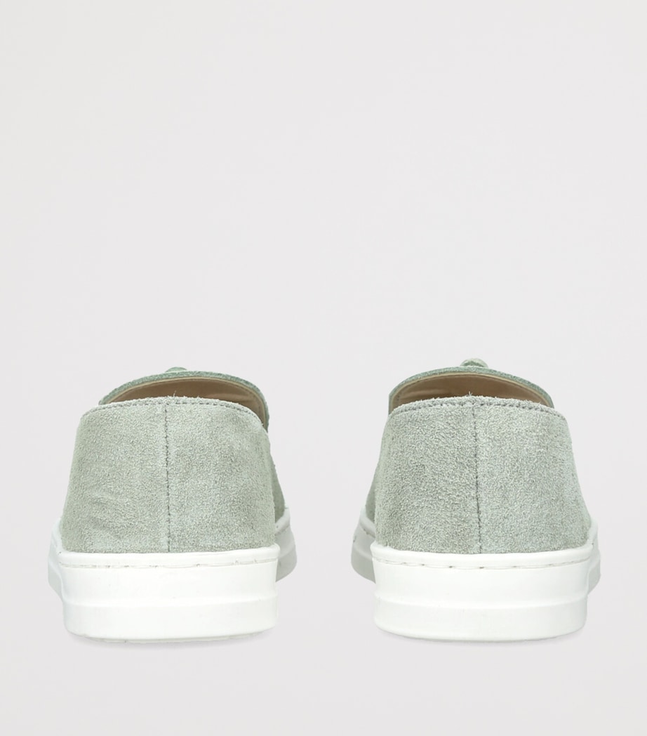 BabyWalker Suede Tassel Loafers Pale Green Image 2