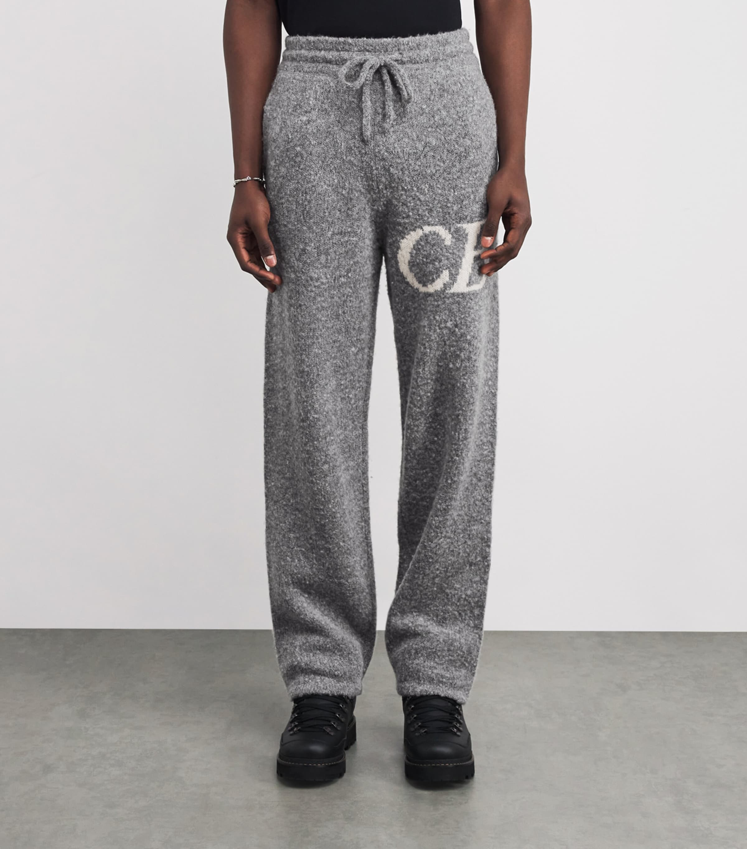 Wool-Blend Logo Sweatpants GREY MARL 210 Image 3