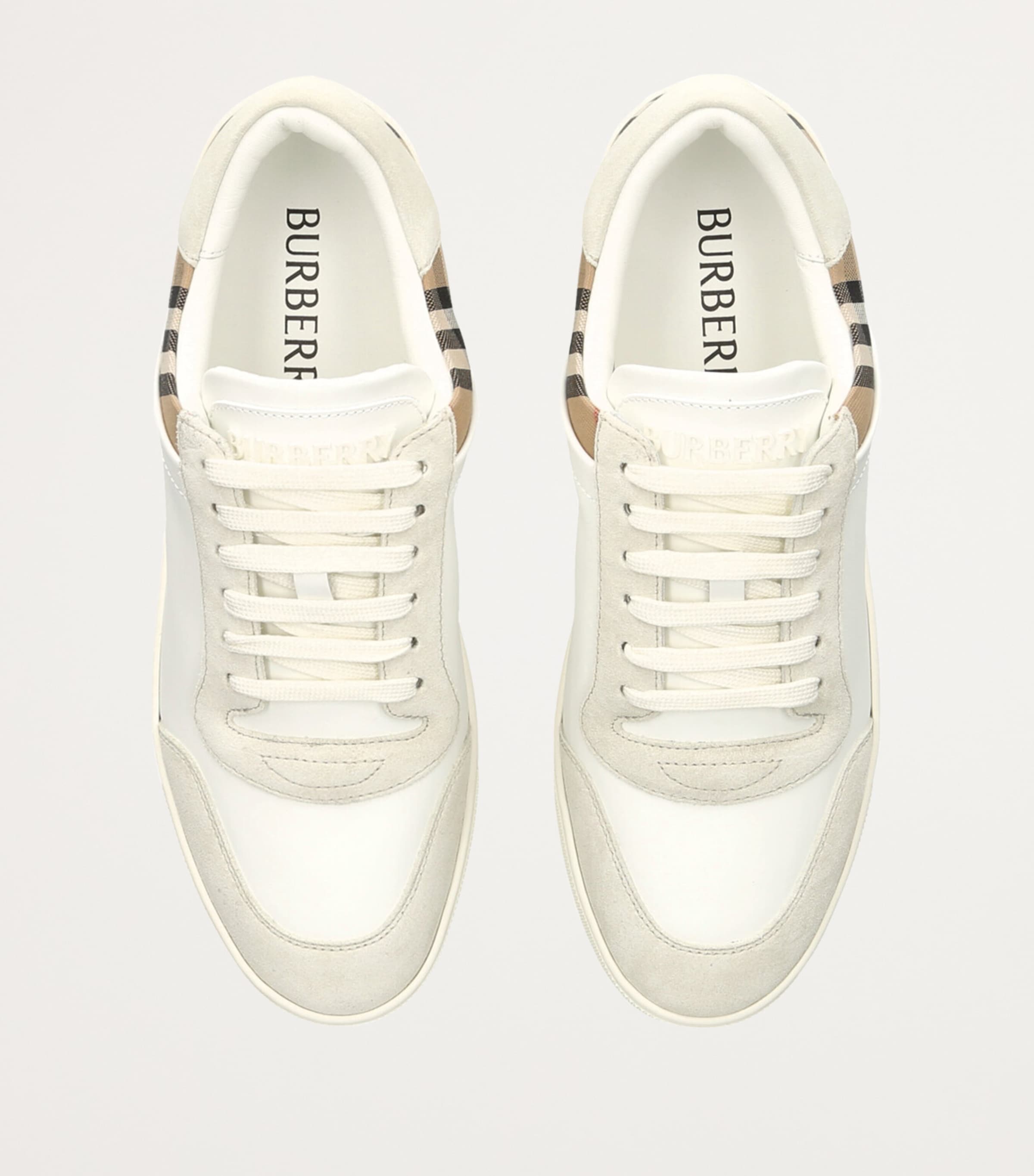 Burberry Leather Check Sneakers | Harrods US
