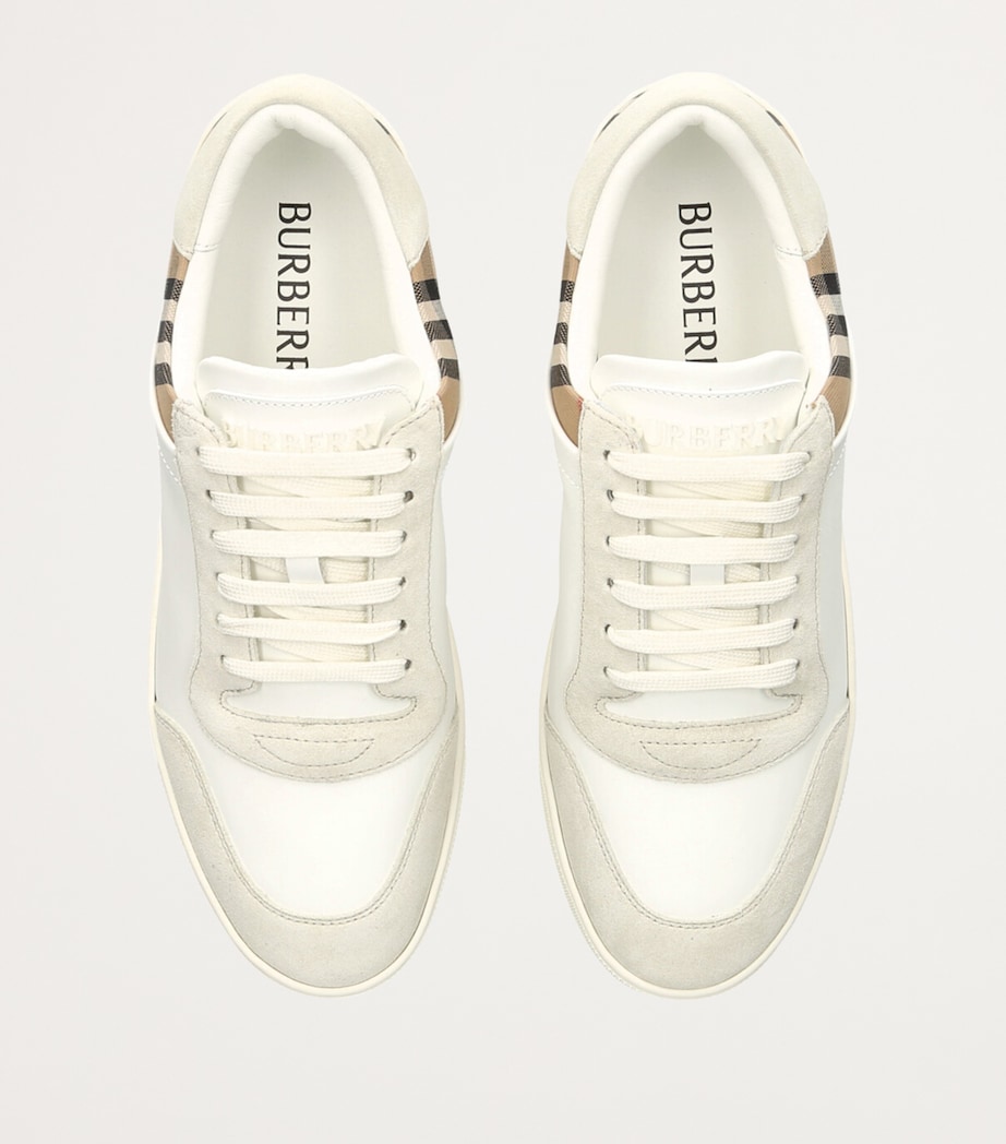 Leather Check Sneakers WHITE/COMB Image 4