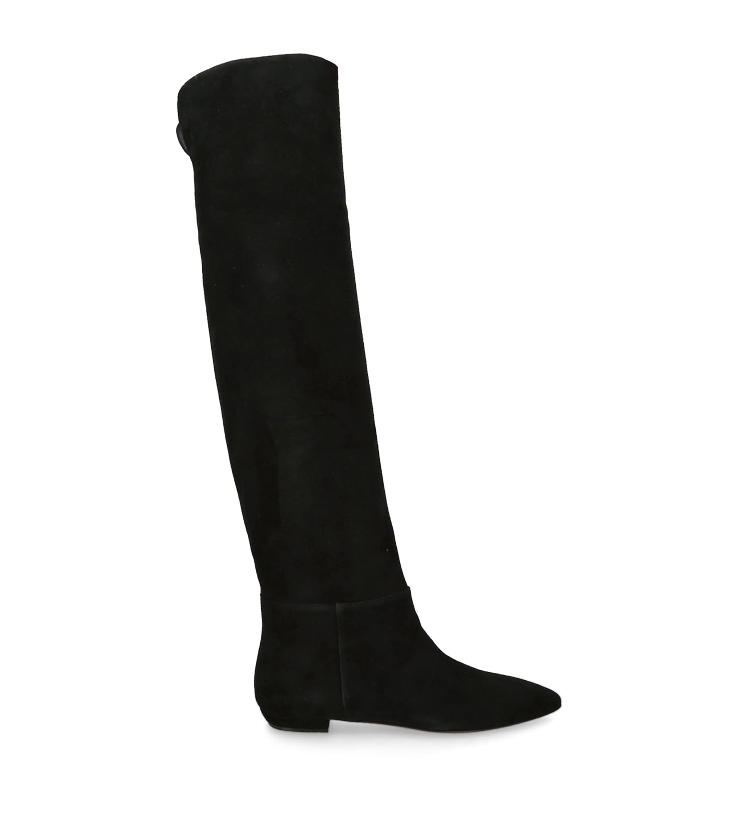Gianvito Rossi Suede Over-the-knee Boots In Black