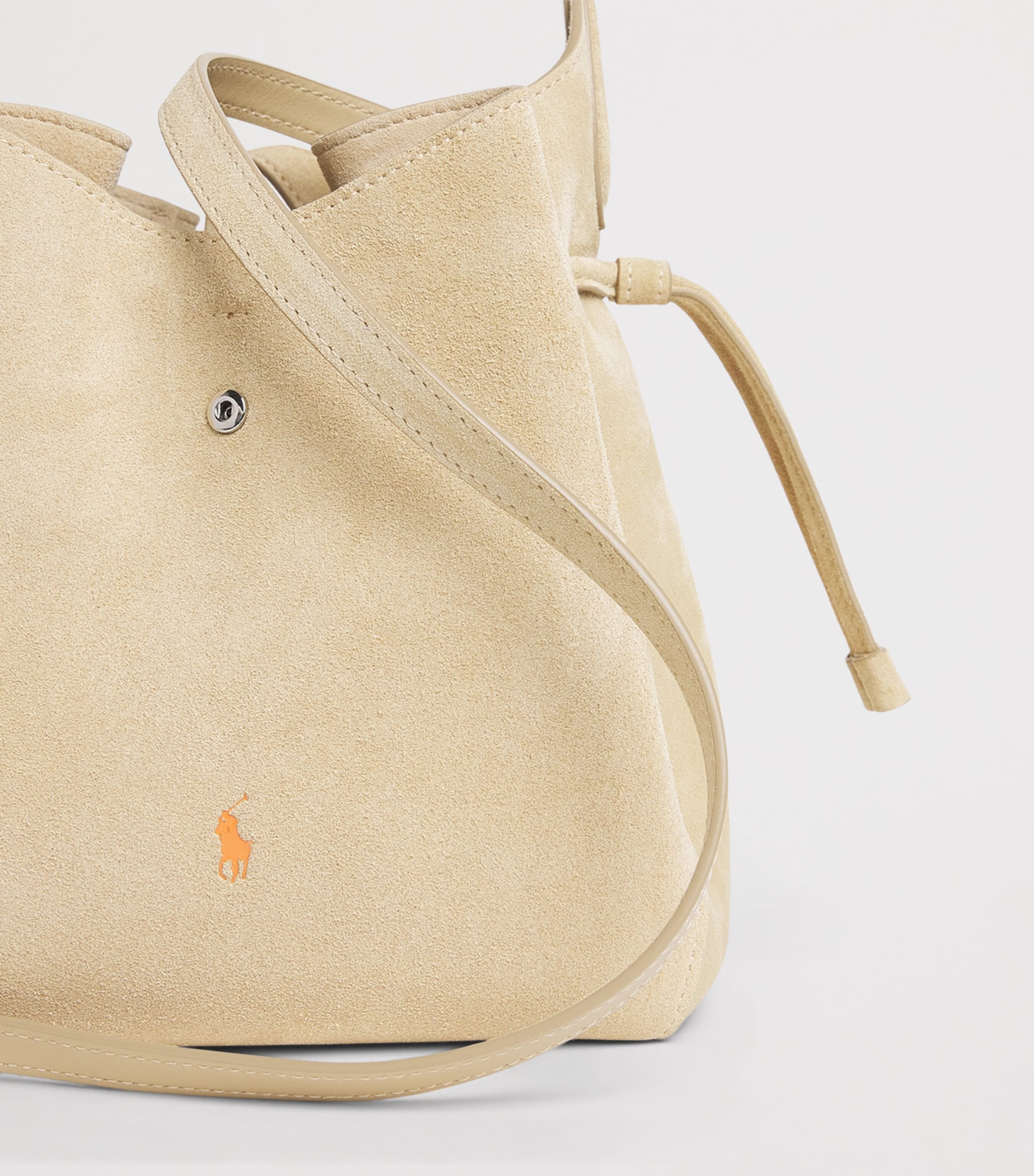 Small Suede Polo Play Cross-Body Bag CASHEW Image 6