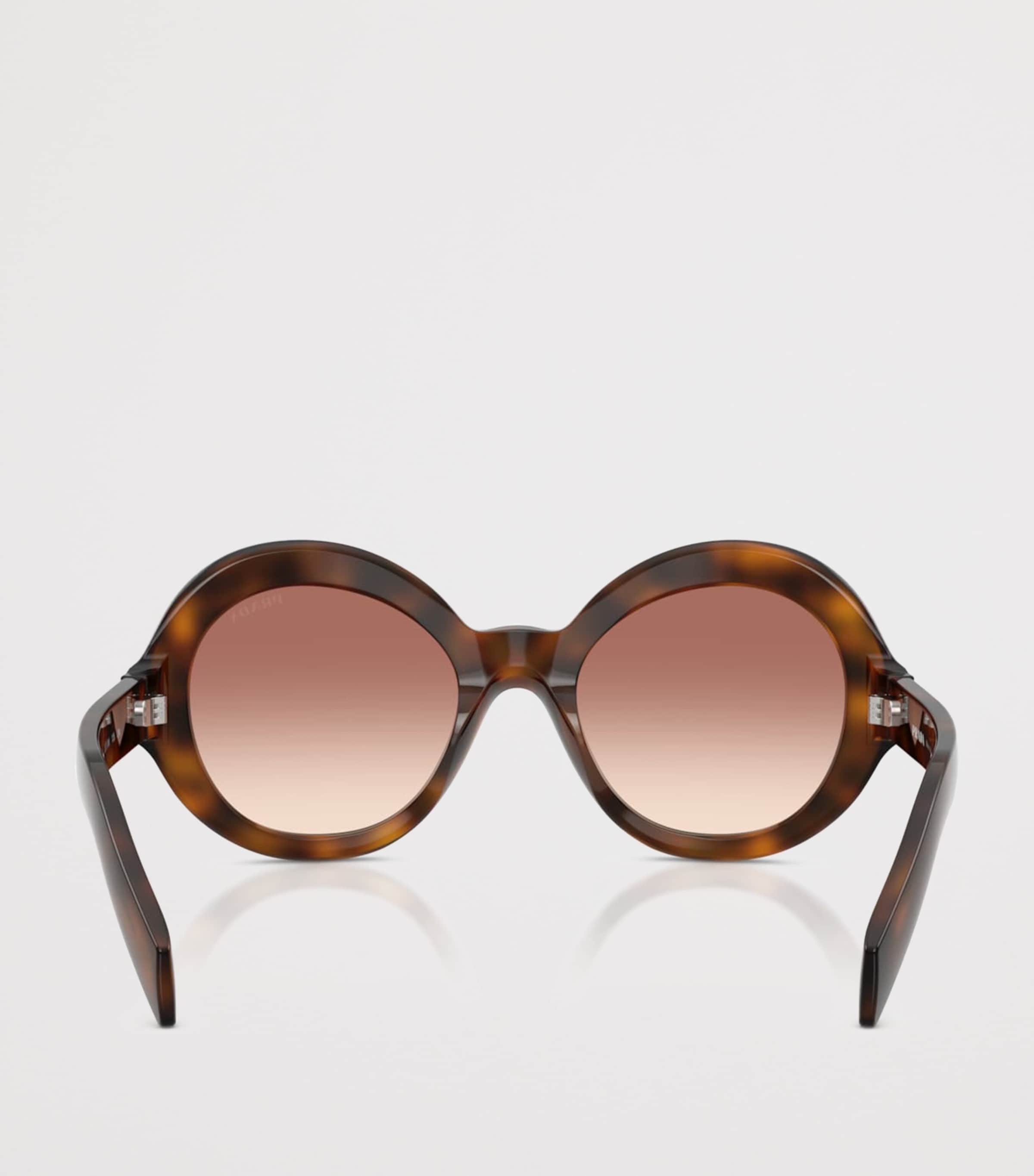 Prada Tortoiseshell Round Sunglasses Brown Image 4
