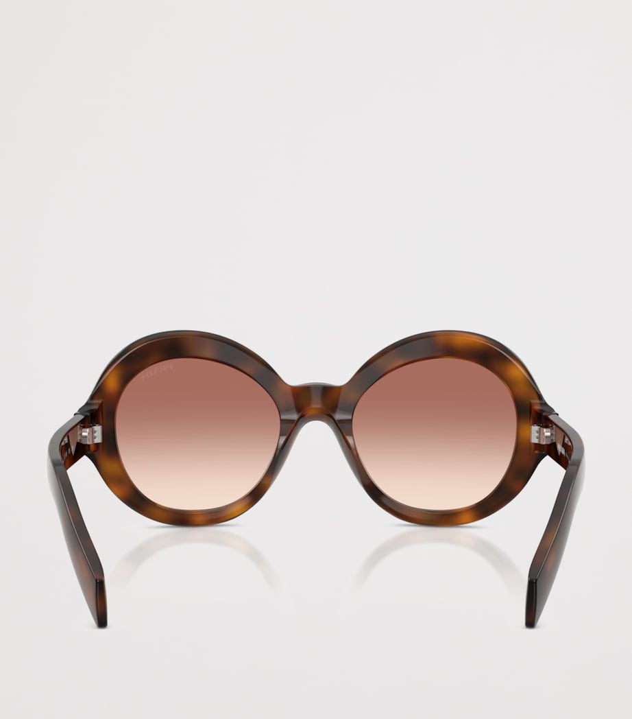 Prada Tortoiseshell Round Sunglasses Brown Image 4
