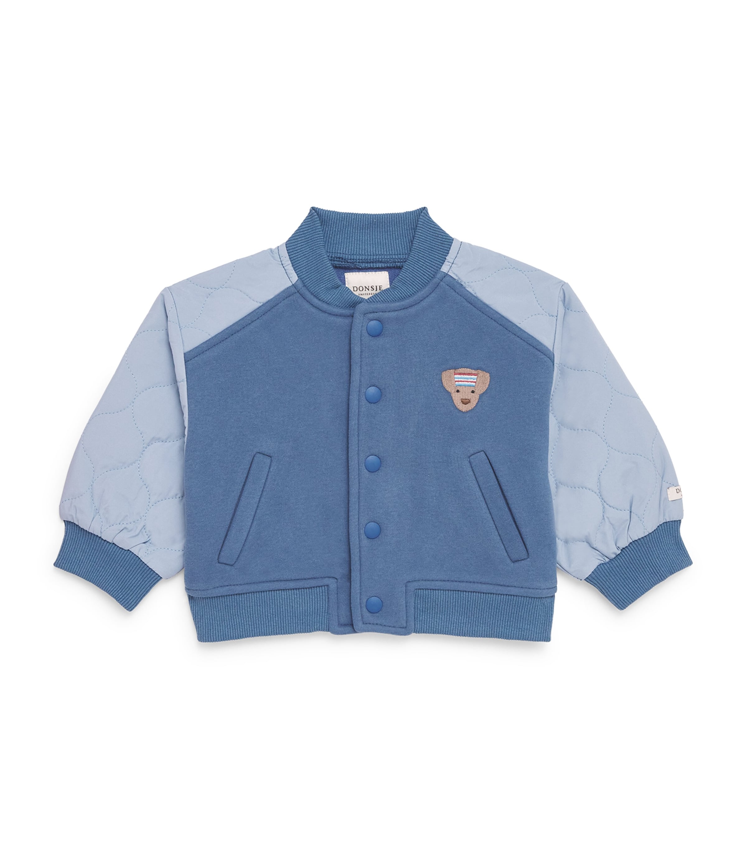 Donsje Cotton-Blend Noal Bomber Jacket (6 Months-4 Years) Royal Blue Image 1