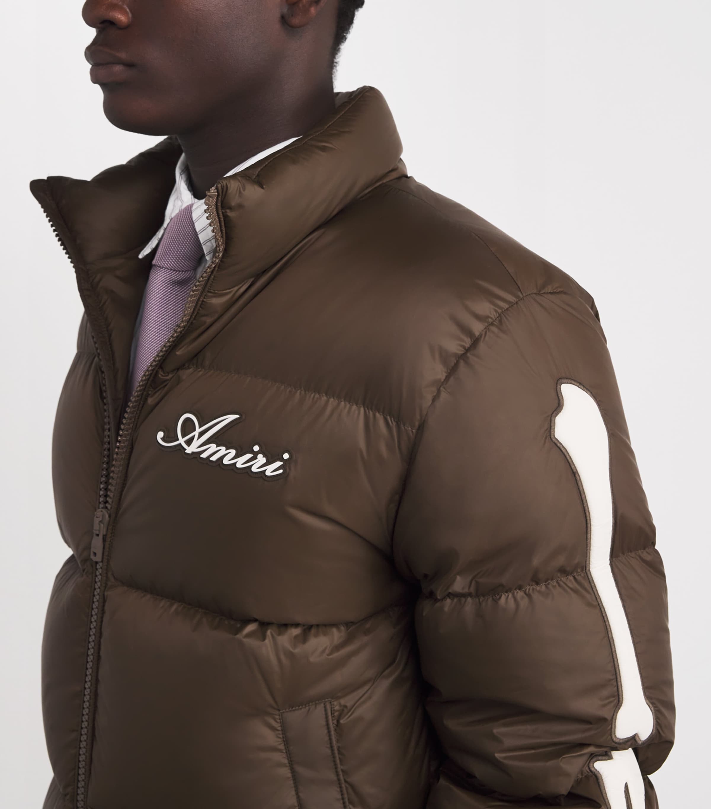 Down Bones Puffer Jacket DARK BROWN Image 6