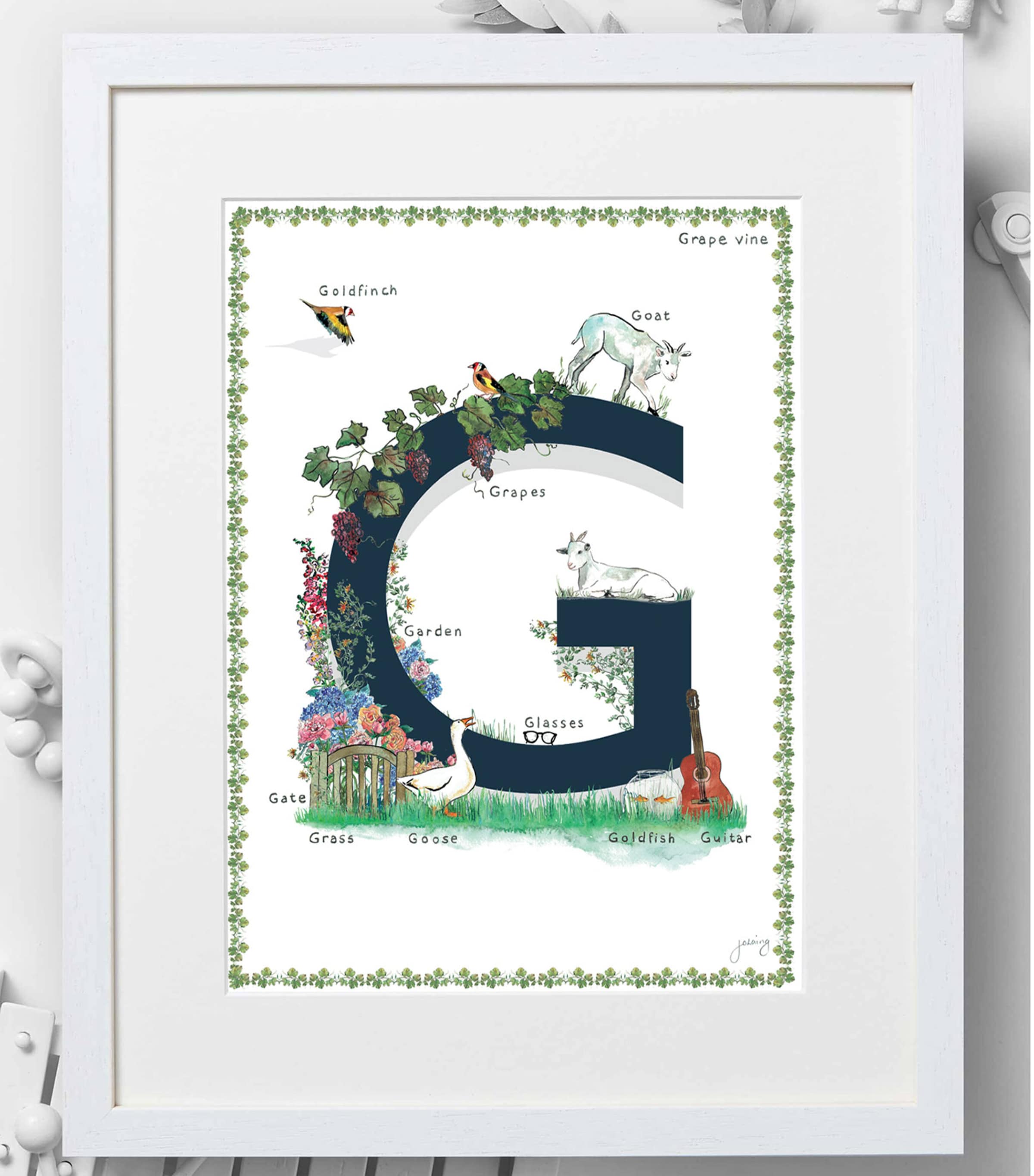 A4 Letter Print NAVY Image 2