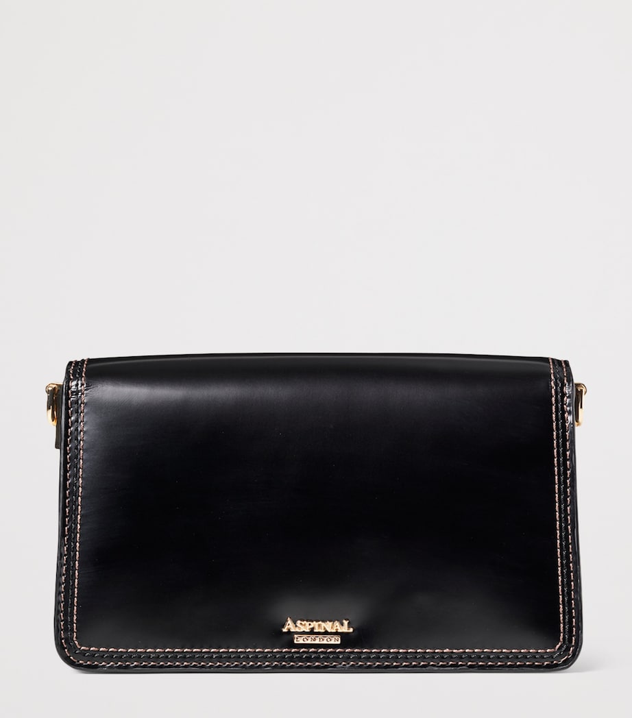 Leather Eliza Clutch Bag BLACK Image 3