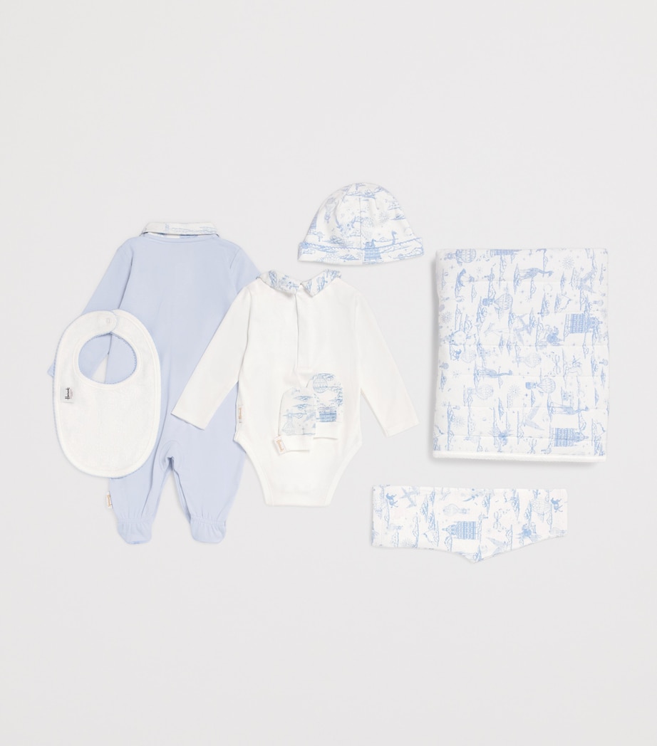 Cotton Jersey Balloon Baby Gift Set (0-18 Months) BLUE Image 2