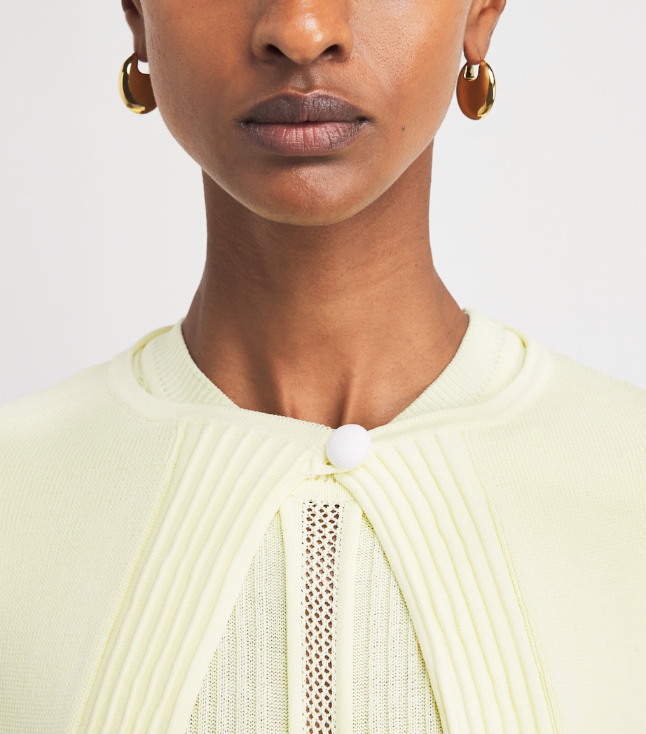 Edeline Lee Womens Knitted Open Cardigan Lem/lemon Image 3