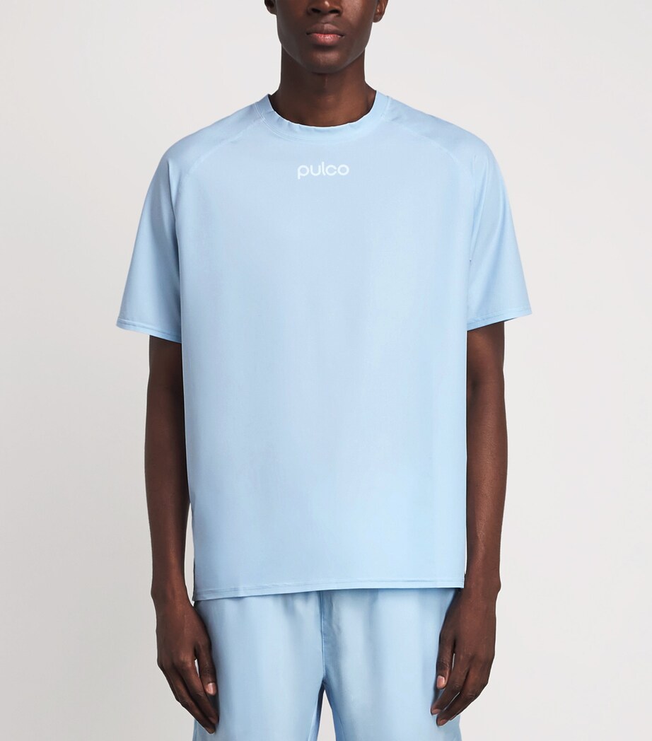 Pulco Studios Mens AIRCON Playing T-Shirt Sky Blue Image 4