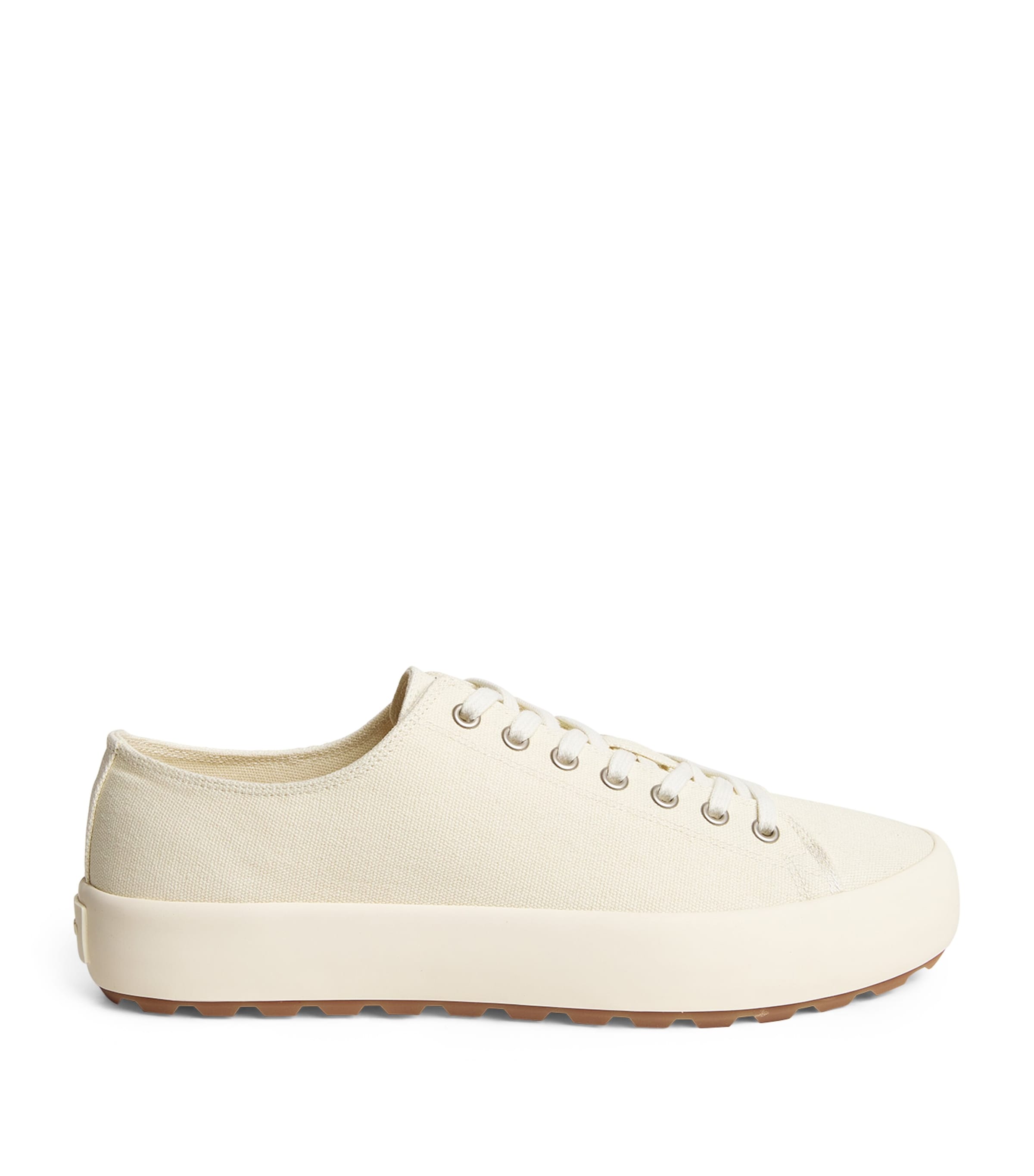 Sandro Leather Vulca Sneakers In Beige