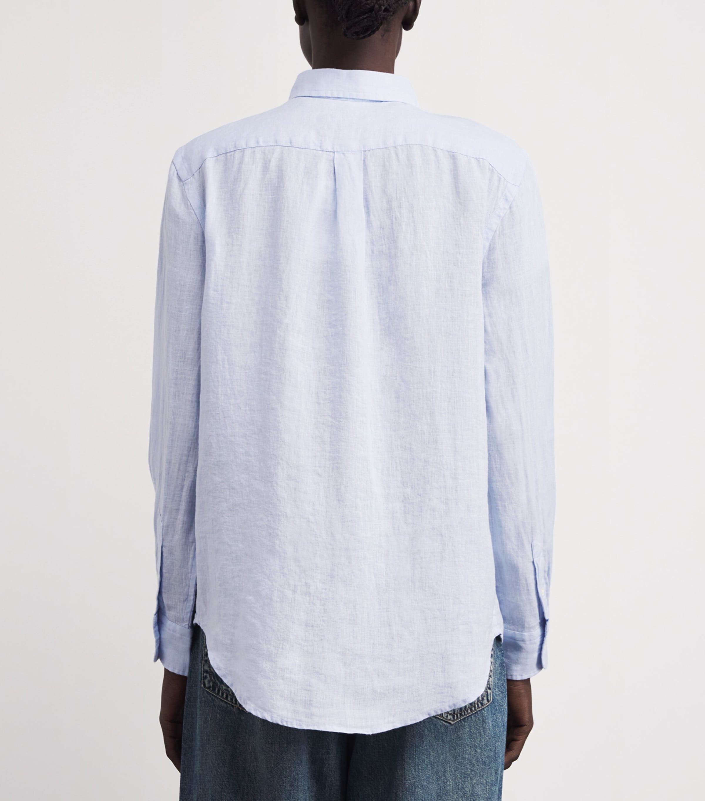 Linen Polo Pony Shirt OXFORD BLUE Image 4