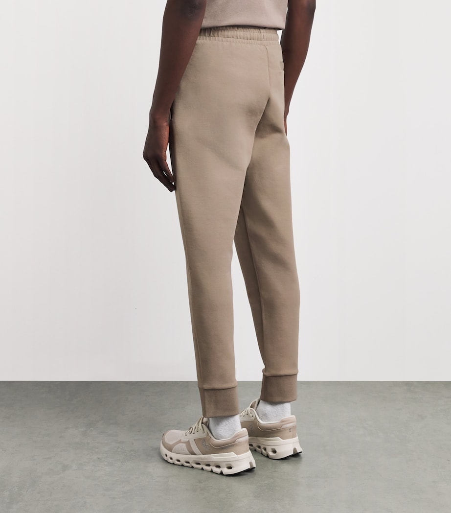 BOSS Mens Stretch-Cotton Logo Sweatpants Pastel Green Image 5