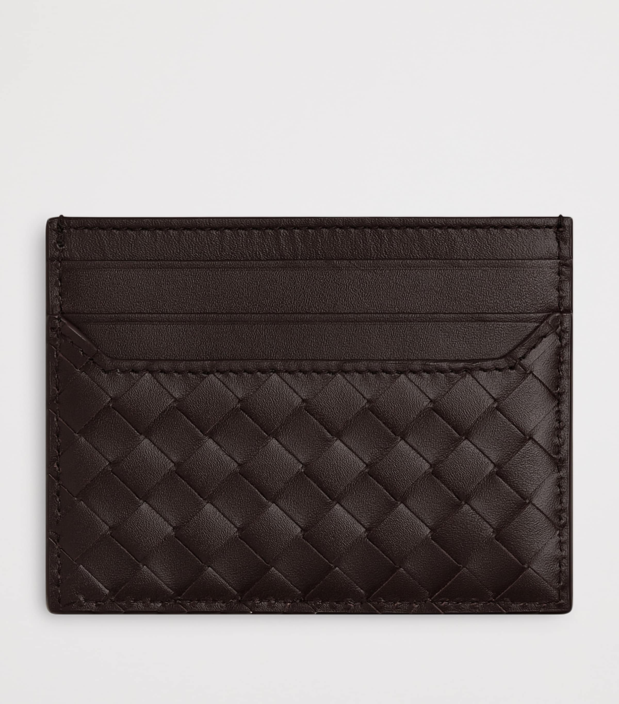 Bottega Veneta Leather Intrecciato Piccolo Card Holder Image 2