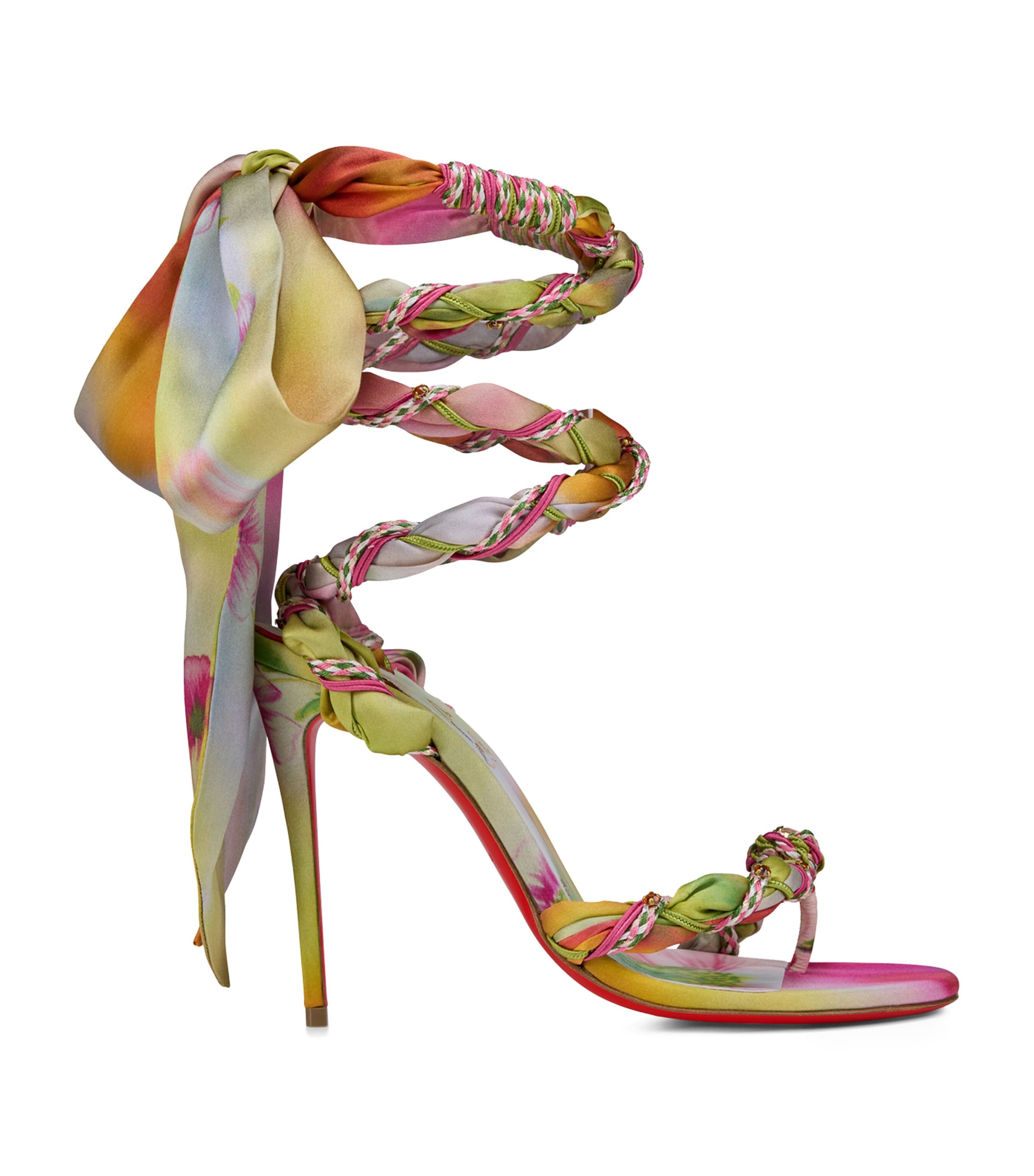 Christian Louboutin Vaporetta 100 Satin Sandals Image 1