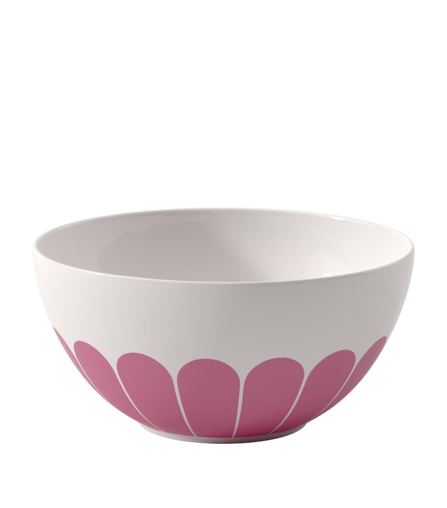Porcelain Fleur Salad Bowl (24cm) WHITE Image 1